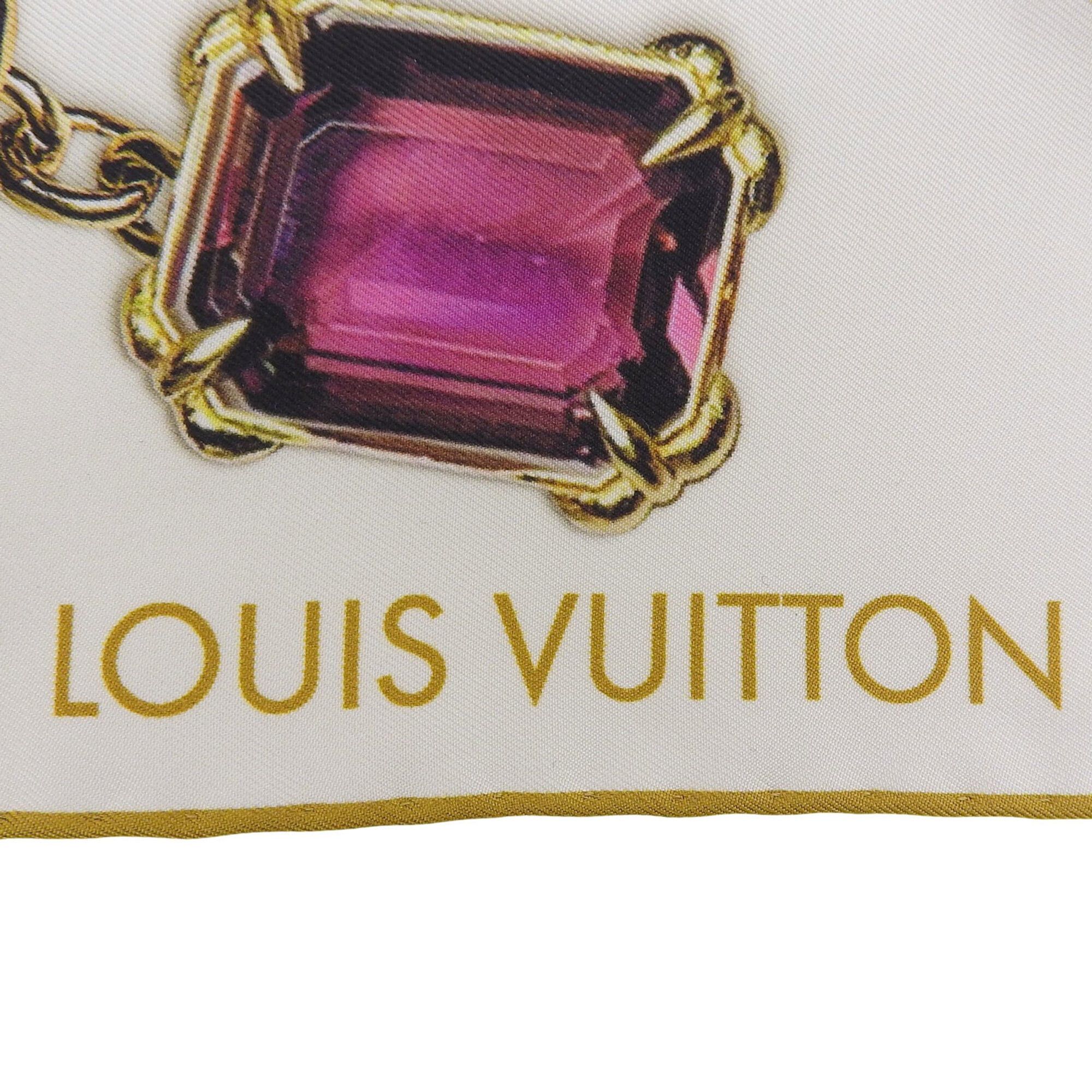Louis Vuitton LOUIS VUITTON M96694 Heirloom Monogram Triangle 100% Silk Scarf/Muffler, White, 90 x 127 cm, Made in Italy, Authentic, Women's. Size ONE SIZE - 5 Thumbnail
