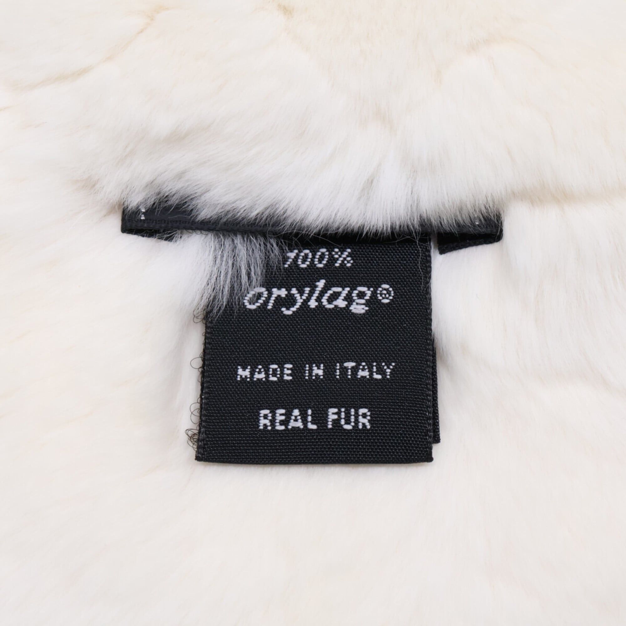 Chanel CHANEL Orylag Rabbit Fur Scarf with Coco Mark - White Women's Size ONE SIZE - 5 Thumbnail