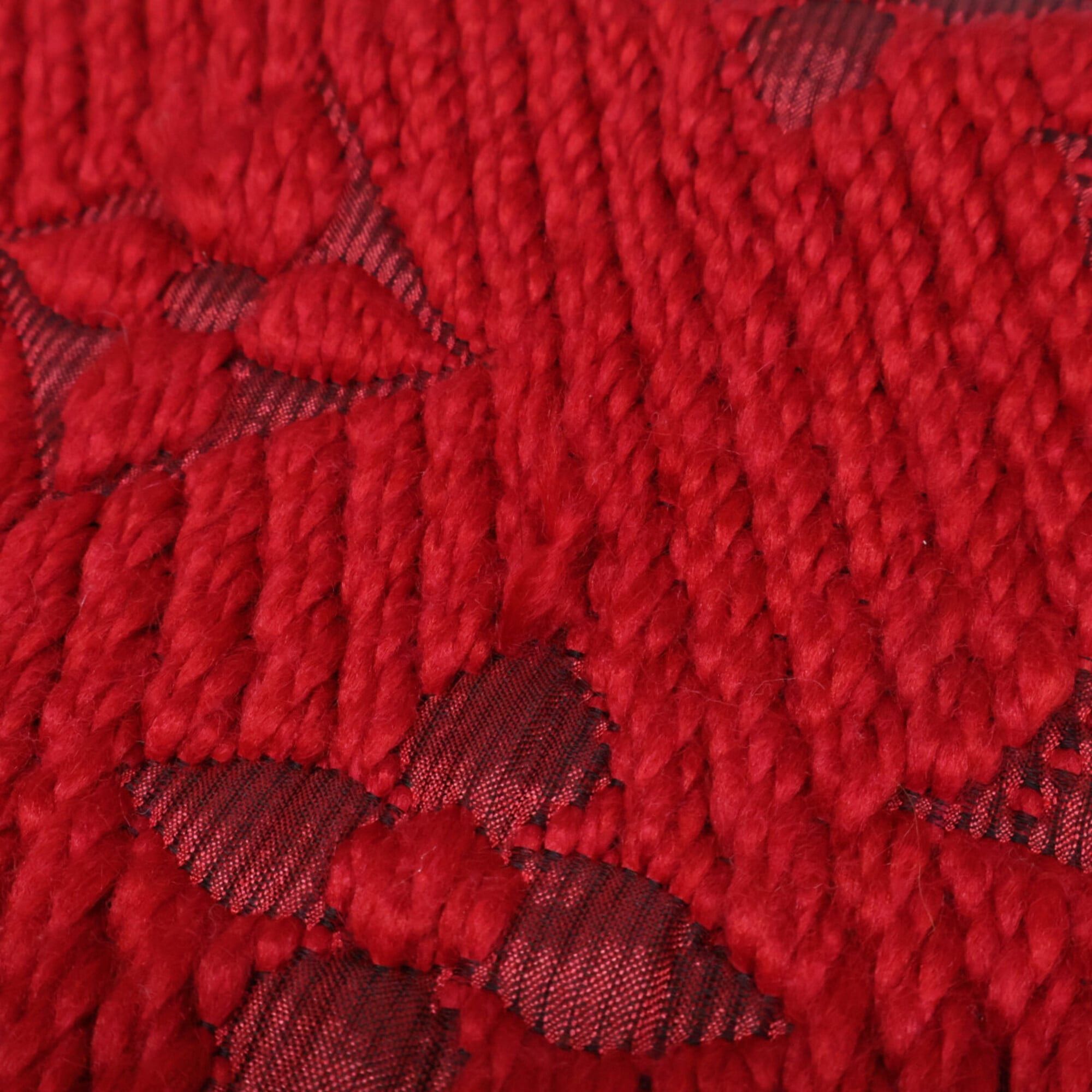 Louis Vuitton LOUIS VUITTON M72432 Echarpe Logomania Wool Silk Fringe Scarf Red Women's Size ONE SIZE - 6 Thumbnail