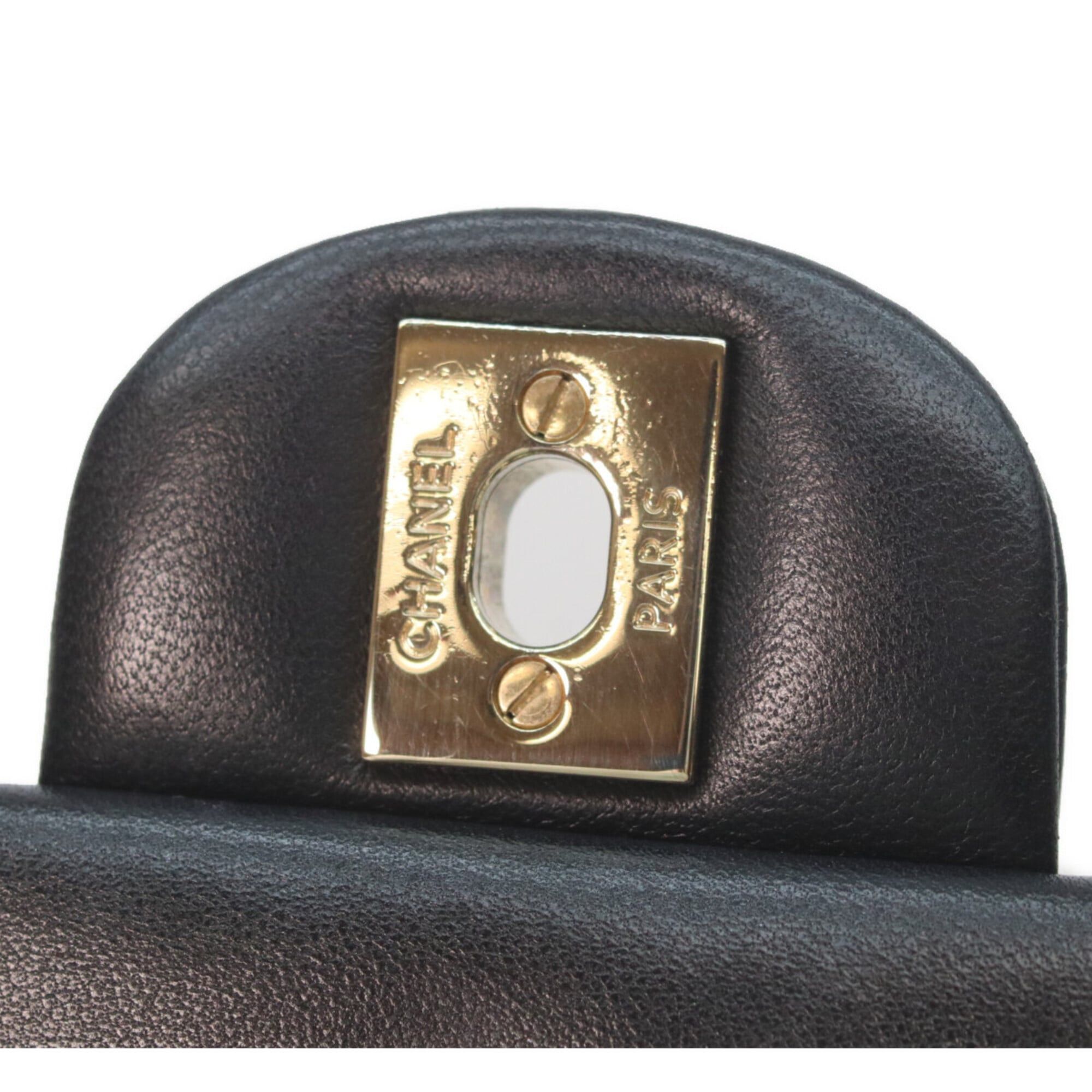 Chanel CHANEL A35200 Black Lambskin Mini Matelassé 17 Shoulder Bag with Gold Hardware - Women's Size ONE SIZE - 9 Thumbnail