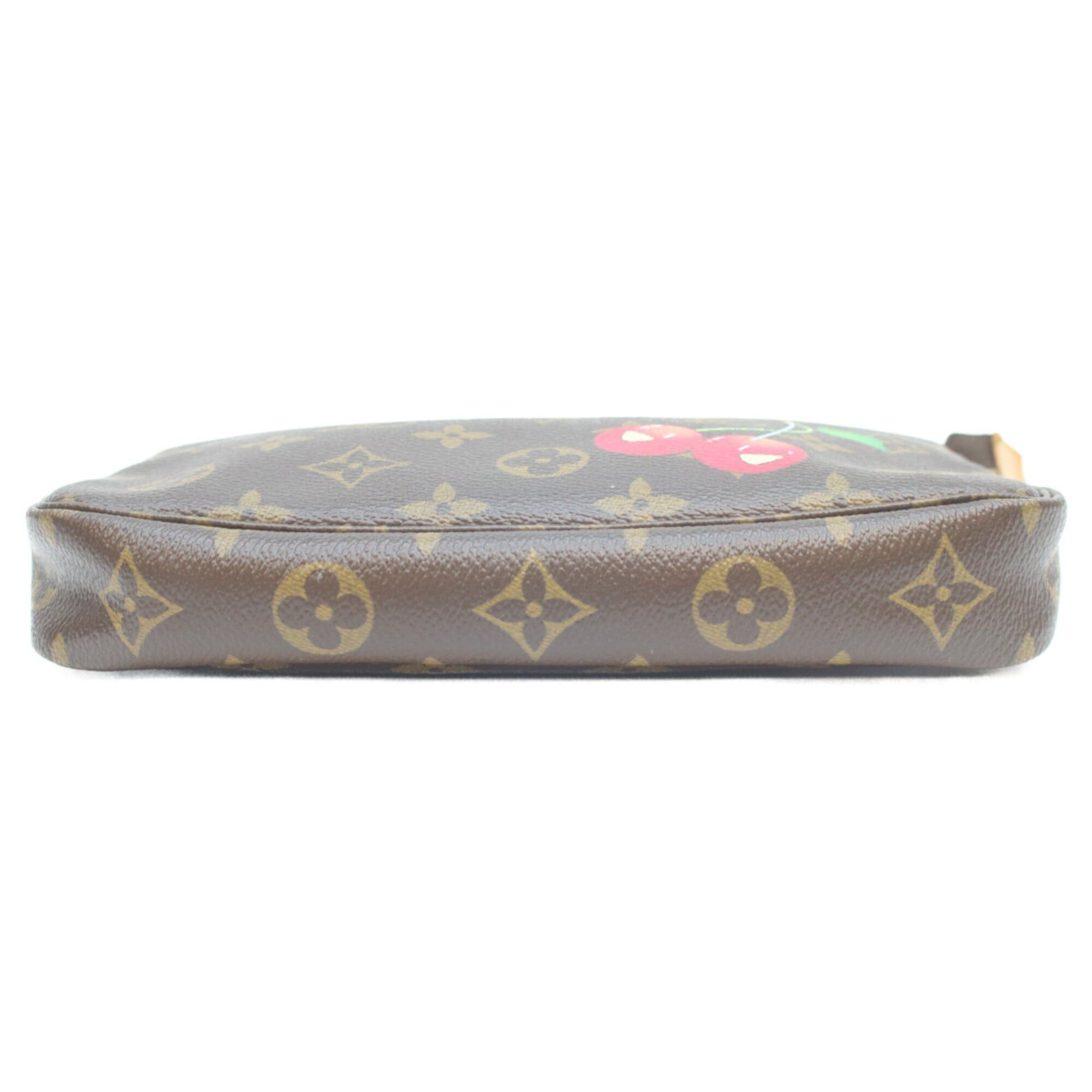 Louis Vuitton LOUIS VUITTON M95008 Monogram Cherry Pochette Accessoires Handbag Brown Red Women's Size ONE SIZE - 5 Thumbnail
