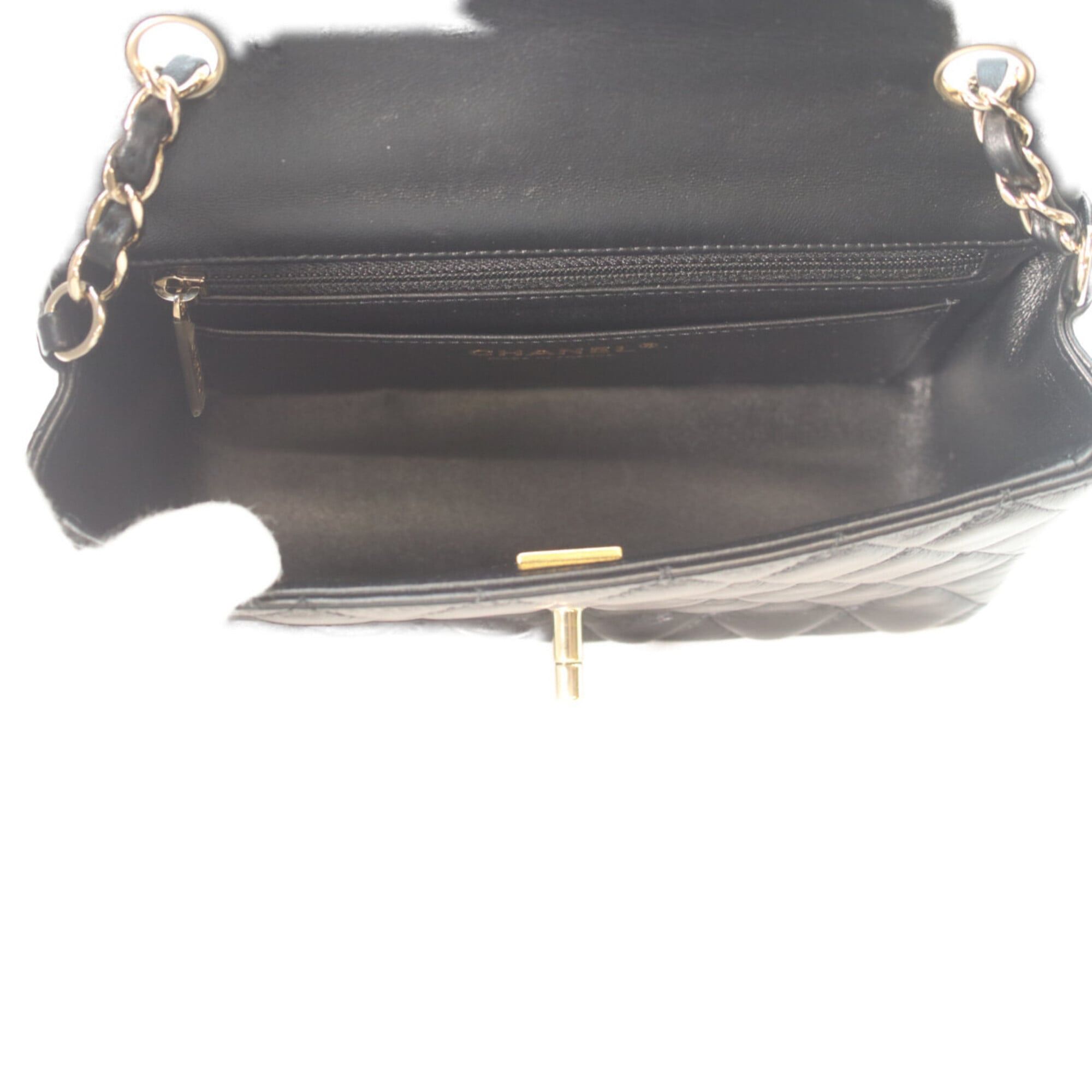 Chanel CHANEL A69900 Black Lambskin Gold Hardware Mini Matelassé 20 Chain Shoulder Bag for Women Size ONE SIZE - 11 Thumbnail