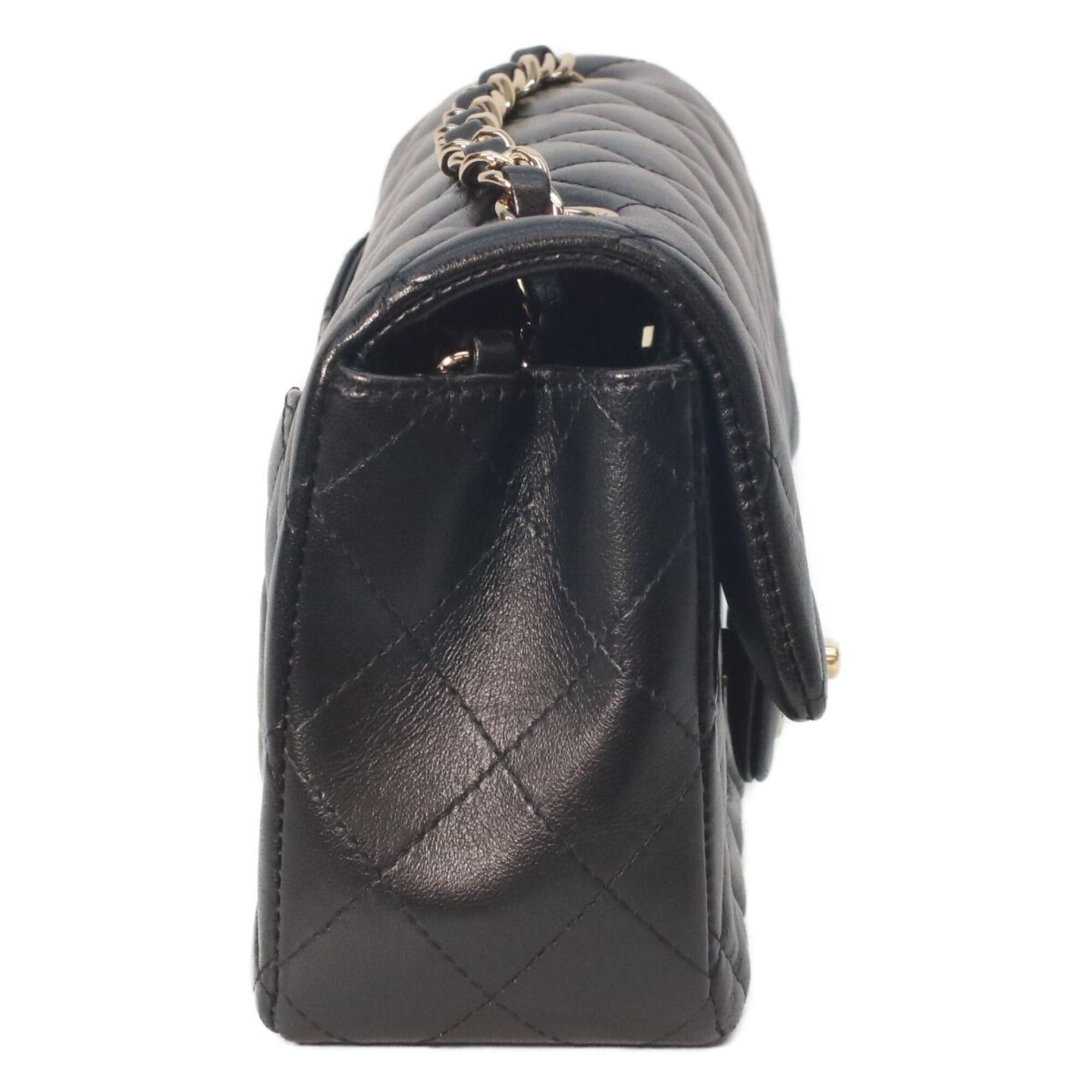 Chanel CHANEL A69900 Black Lambskin Gold Hardware Mini Matelassé 20 Chain Shoulder Bag for Women Size ONE SIZE - 4 Thumbnail
