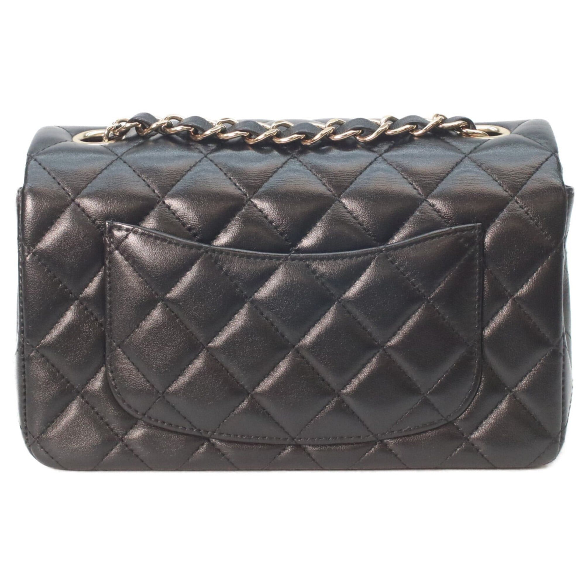 Chanel CHANEL A69900 Black Lambskin Gold Hardware Mini Matelassé 20 Chain Shoulder Bag for Women Size ONE SIZE - 3 Thumbnail
