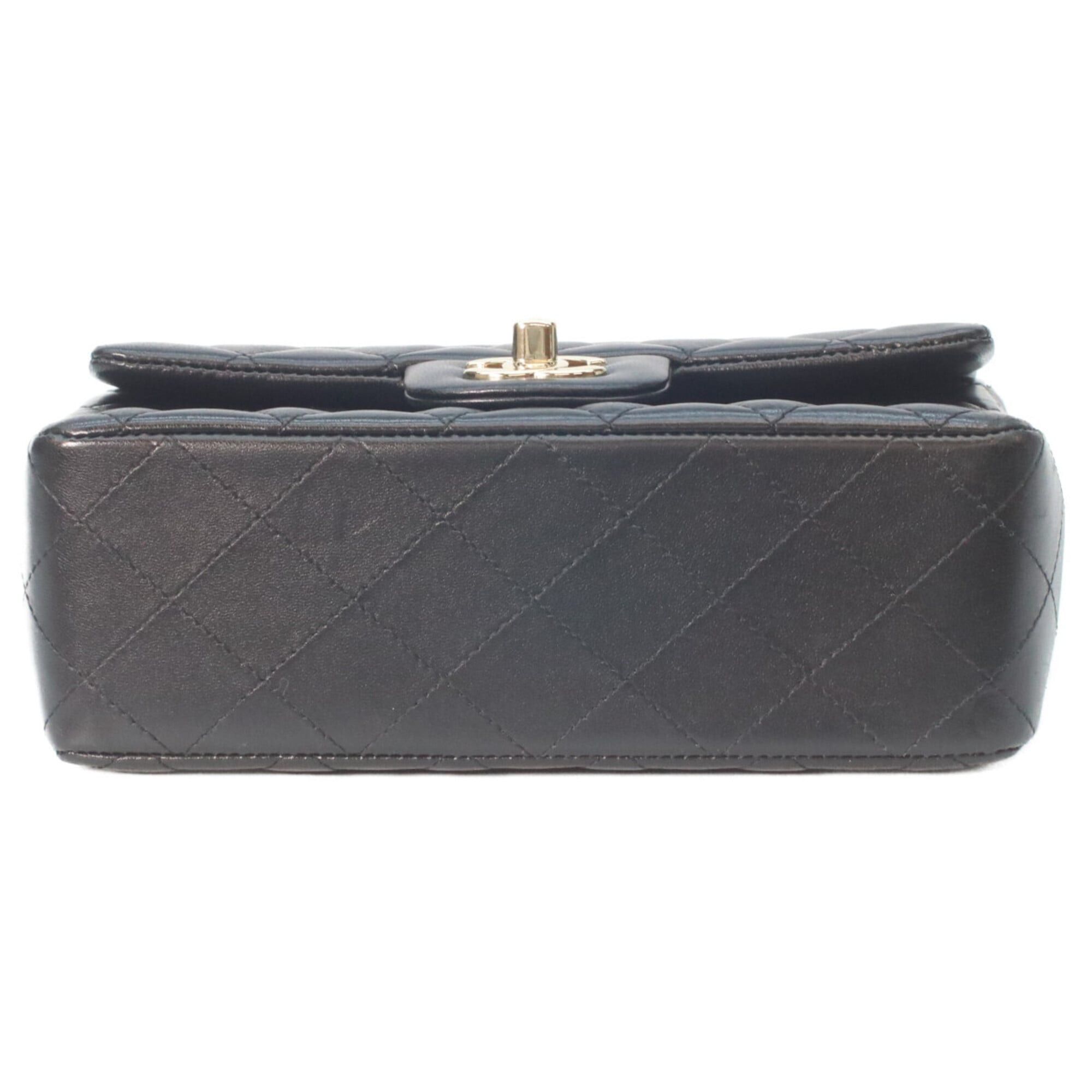 Chanel CHANEL A69900 Black Lambskin Gold Hardware Mini Matelassé 20 Chain Shoulder Bag for Women Size ONE SIZE - 5 Thumbnail