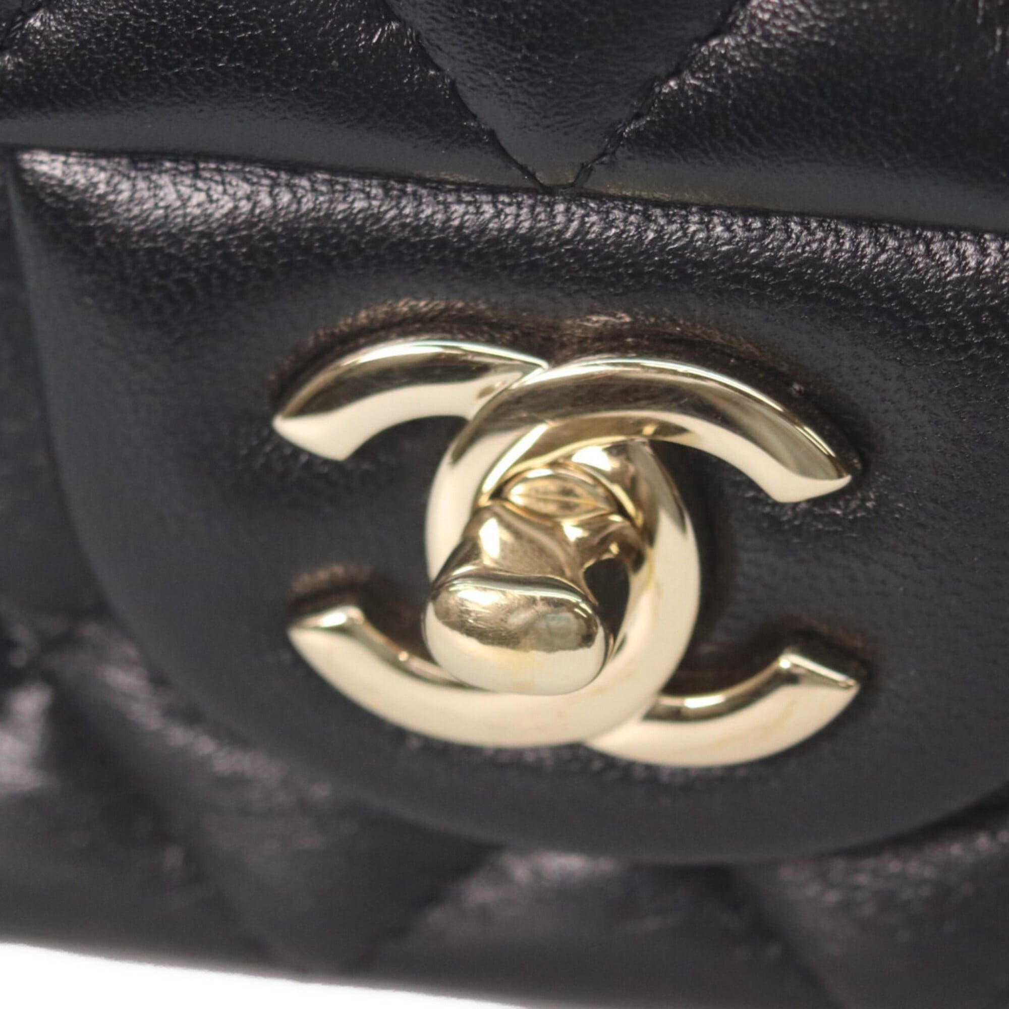 Chanel CHANEL A69900 Black Lambskin Gold Hardware Mini Matelassé 20 Chain Shoulder Bag for Women Size ONE SIZE - 8 Thumbnail