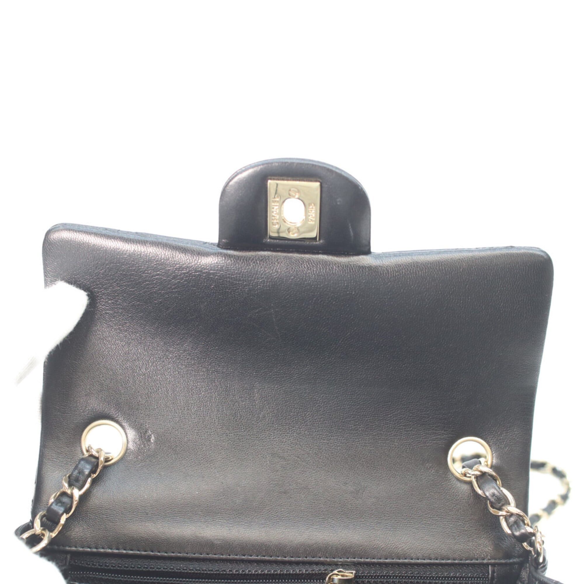 Chanel CHANEL A69900 Black Lambskin Gold Hardware Mini Matelassé 20 Chain Shoulder Bag for Women Size ONE SIZE - 10 Thumbnail