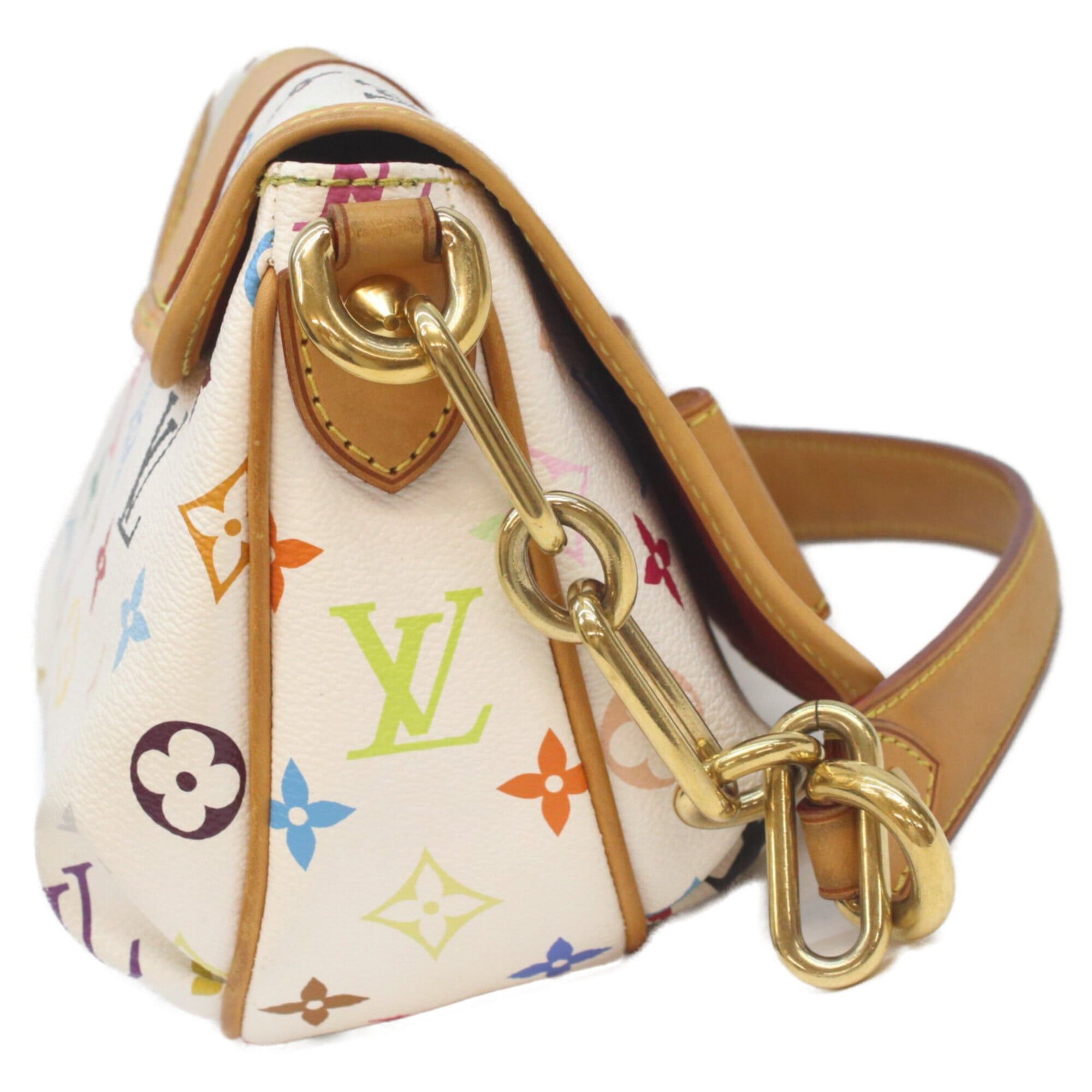 Louis Vuitton Louis Vuitton 11 Years M40305 Monogram Multicolor Blanc Patty Shoulder Bag (White) Women's Size ONE SIZE - 4 Thumbnail