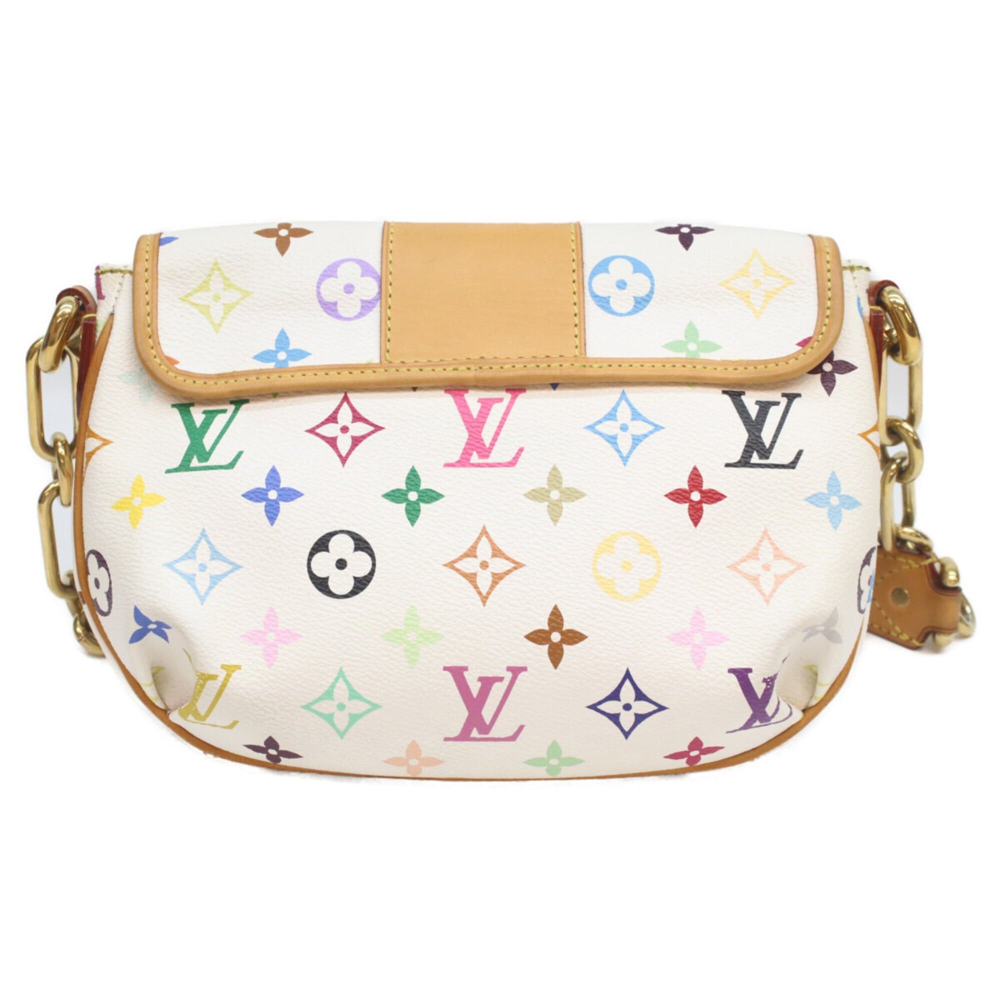 Louis Vuitton Louis Vuitton 11 Years M40305 Monogram Multicolor Blanc Patty Shoulder Bag (White) Women's Size ONE SIZE - 3 Thumbnail