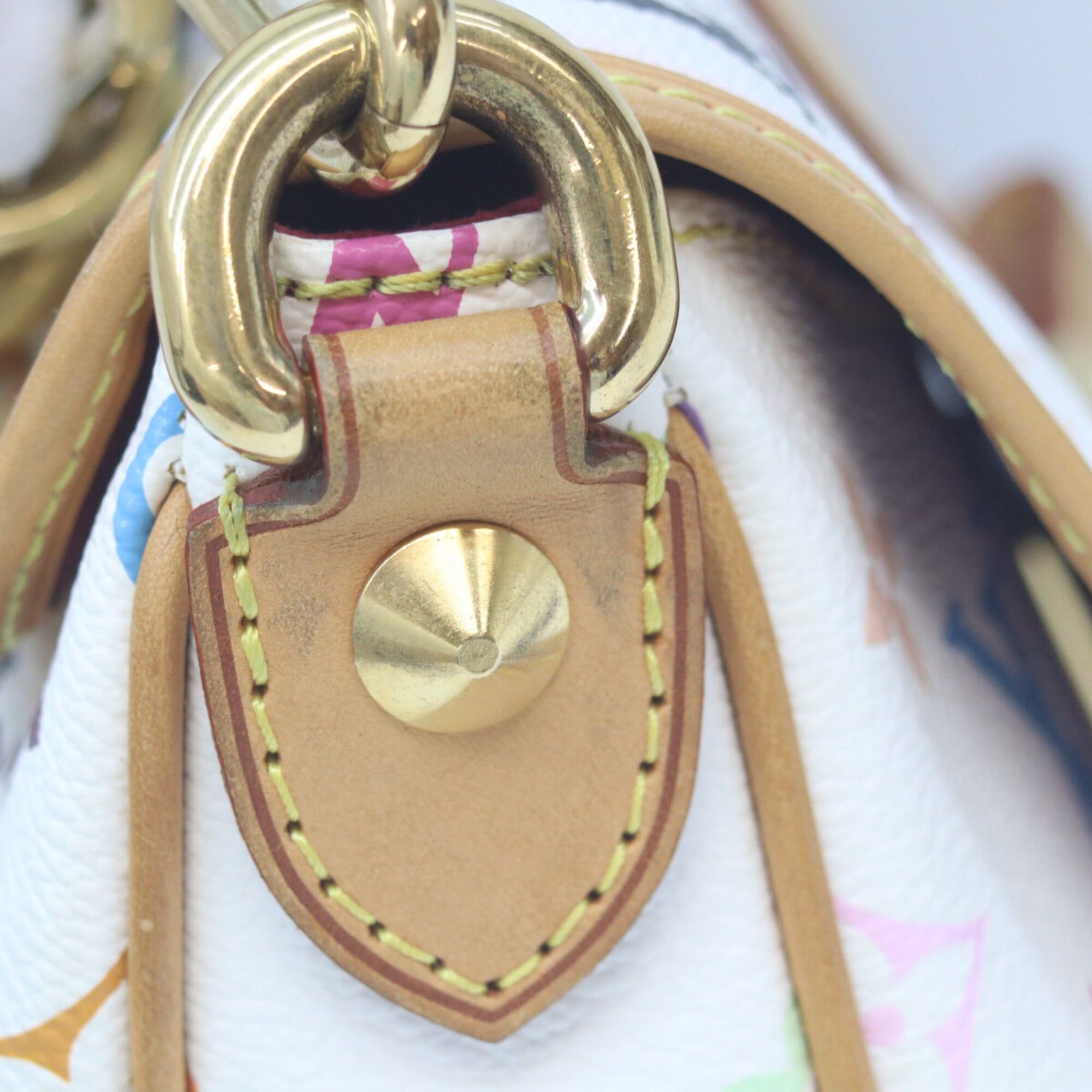 Louis Vuitton Louis Vuitton 11 Years M40305 Monogram Multicolor Blanc Patty Shoulder Bag (White) Women's Size ONE SIZE - 8 Thumbnail