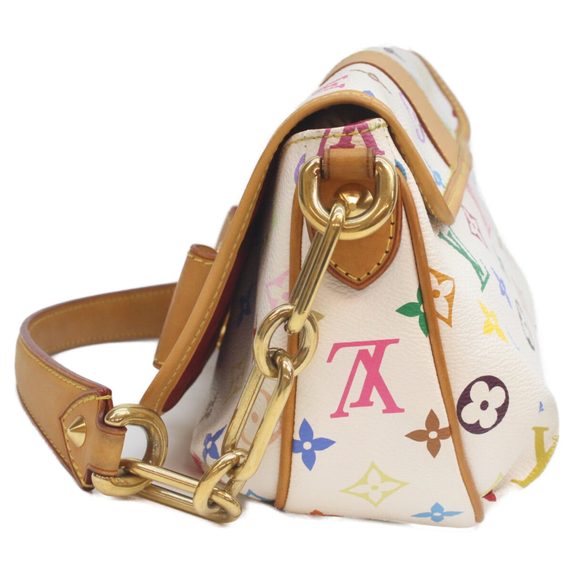 Louis Vuitton Louis Vuitton 11 Years M40305 Monogram Multicolor Blanc Patty Shoulder Bag (White) Women's Size ONE SIZE - 2 Thumbnail
