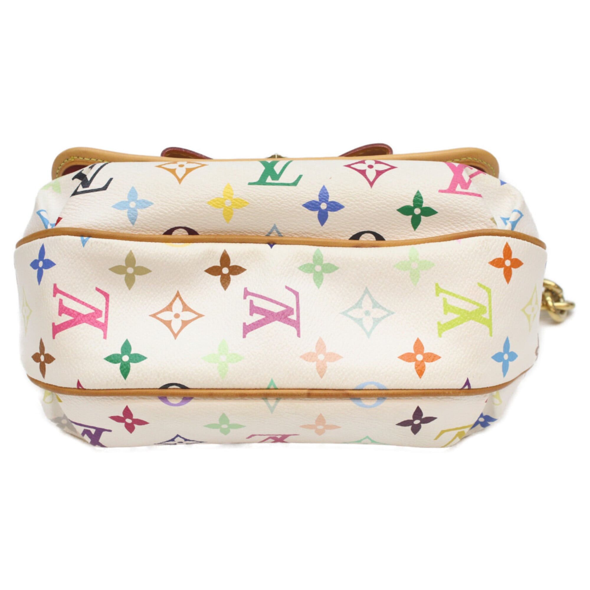 Louis Vuitton Louis Vuitton 11 Years M40305 Monogram Multicolor Blanc Patty Shoulder Bag (White) Women's Size ONE SIZE - 5 Thumbnail