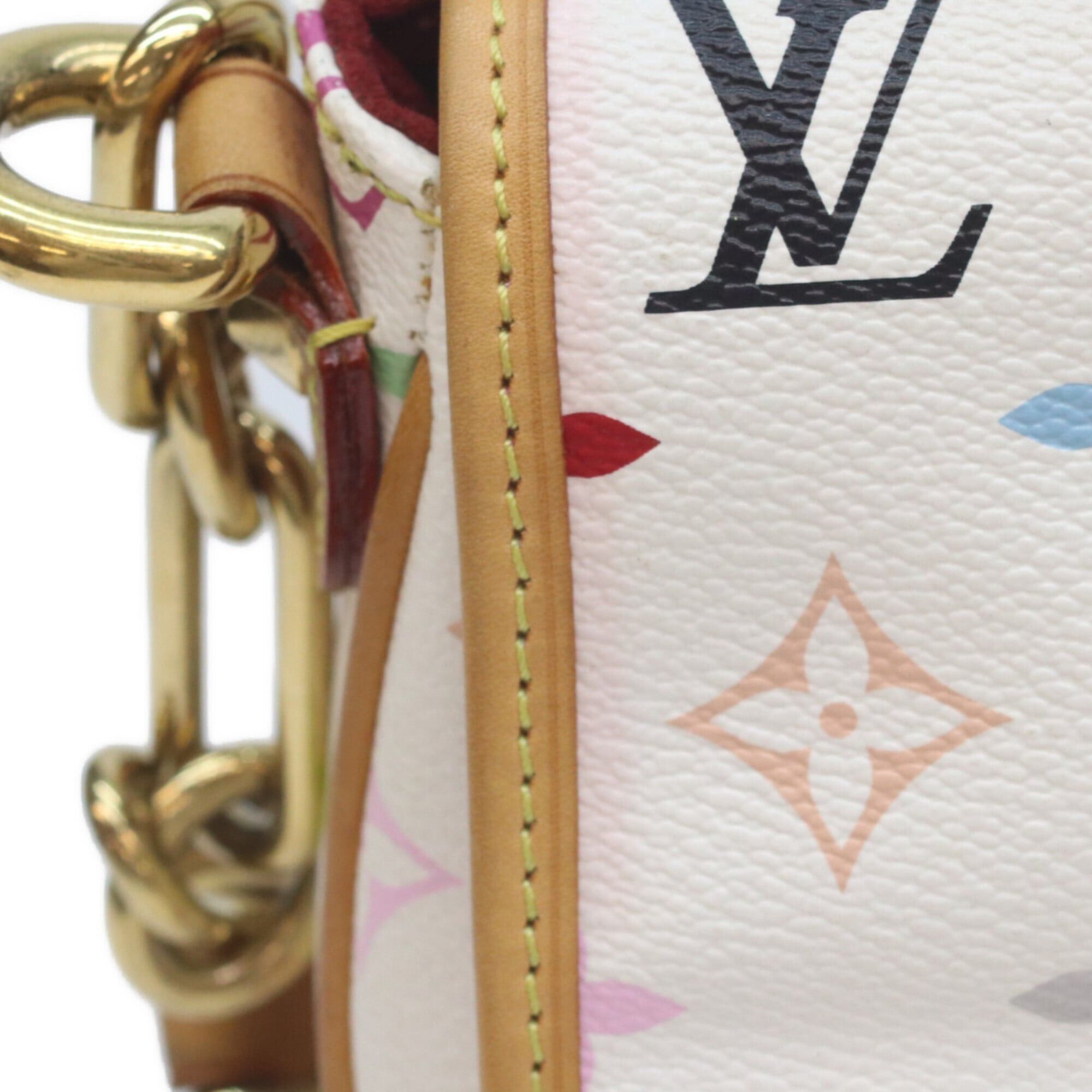 Louis Vuitton Louis Vuitton 11 Years M40305 Monogram Multicolor Blanc Patty Shoulder Bag (White) Women's Size ONE SIZE - 7 Thumbnail