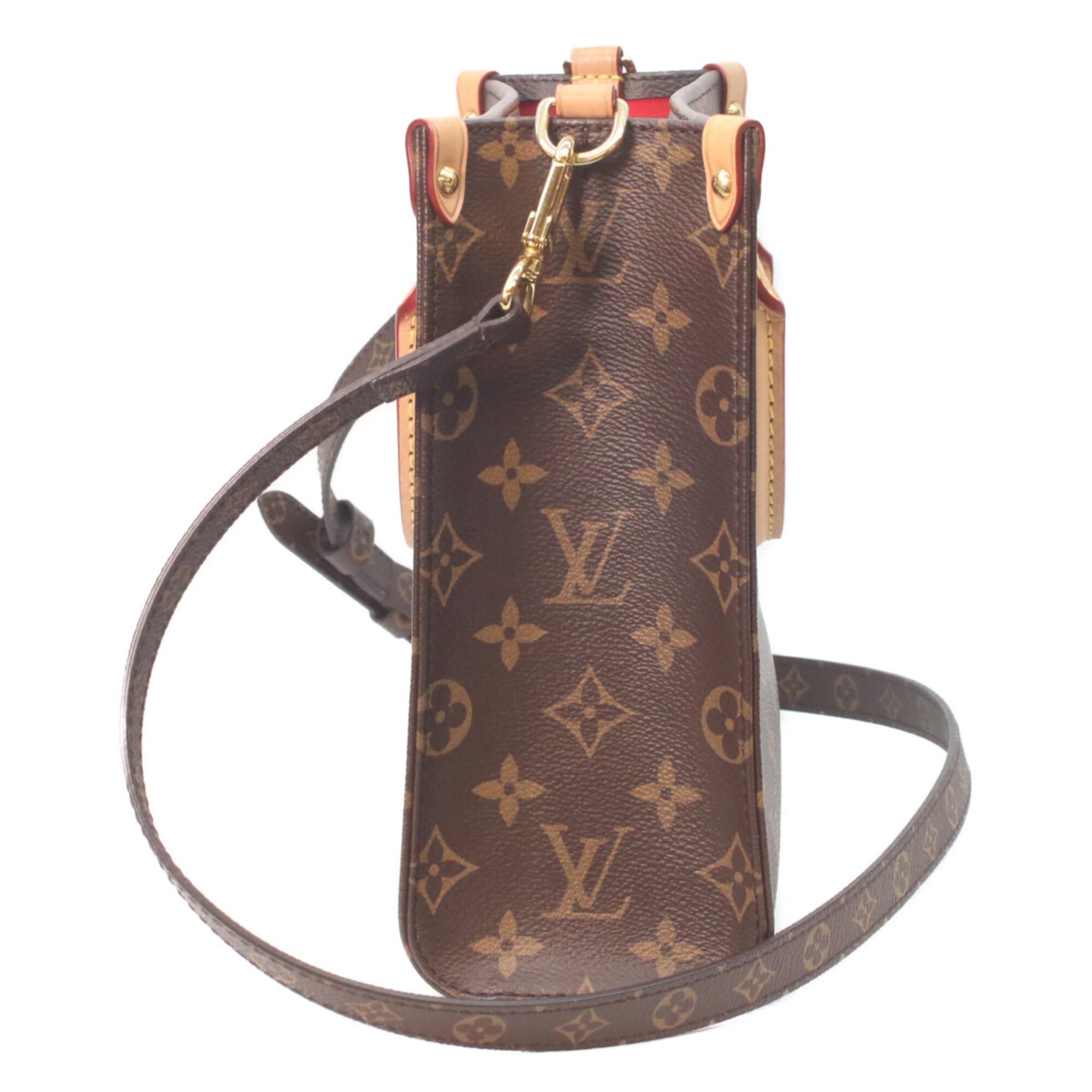 Louis Vuitton LOUIS VUITTON M46265 Monogram Sac Plat BB Handbag Brown Women's Size ONE SIZE - 4 Thumbnail