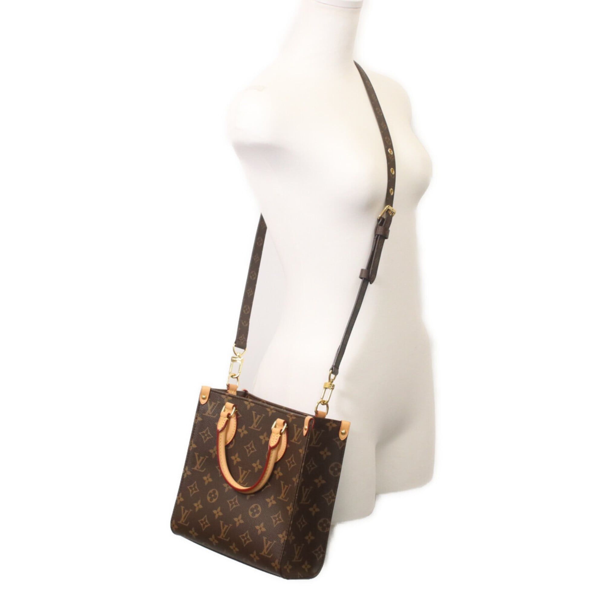 Louis Vuitton LOUIS VUITTON M46265 Monogram Sac Plat BB Handbag Brown Women's Size ONE SIZE - 12 Thumbnail