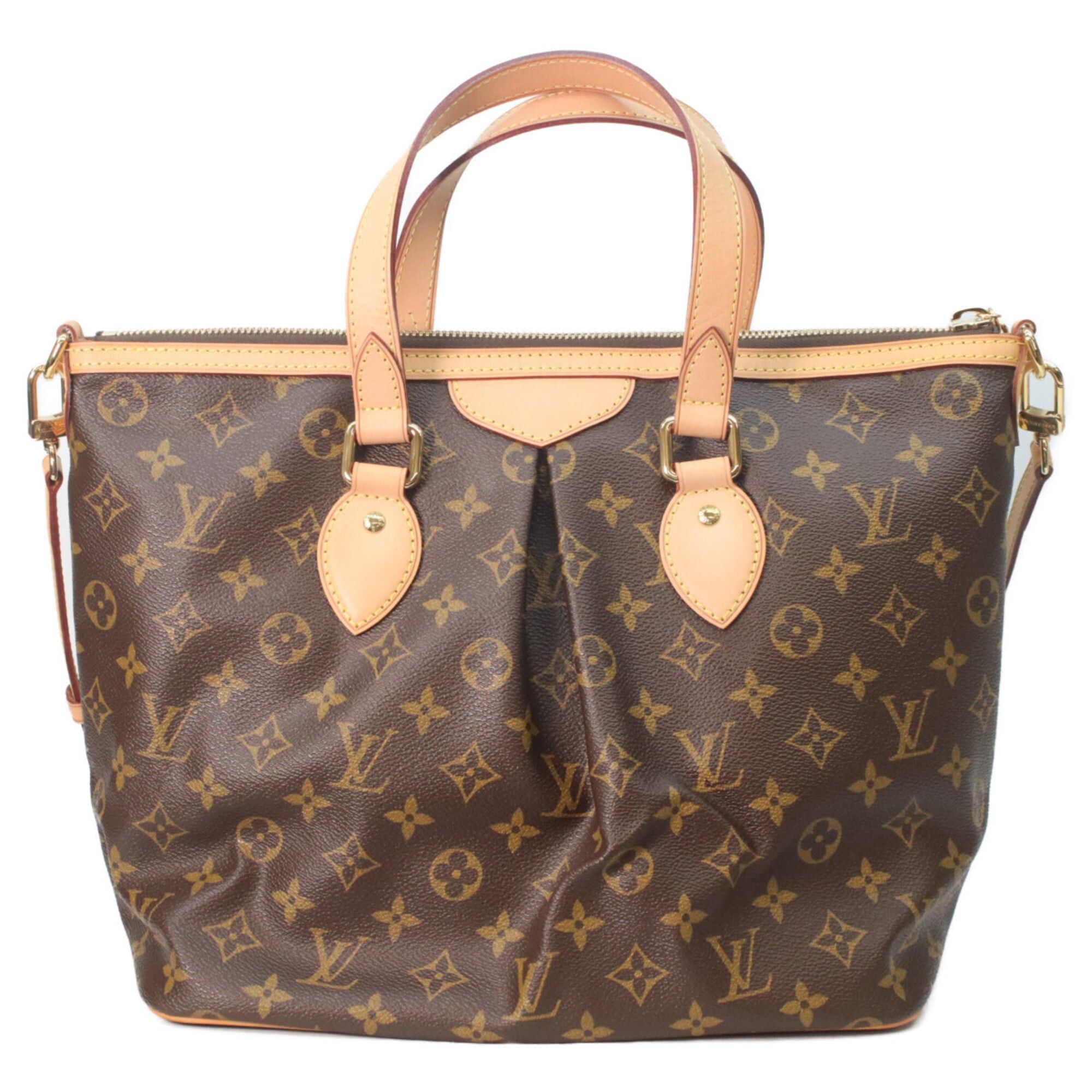 Louis Vuitton LOUIS VUITTON M40145 Monogram Palermo PM 2-Way Tote Bag, Brown, Women's Size ONE SIZE - 3 Thumbnail