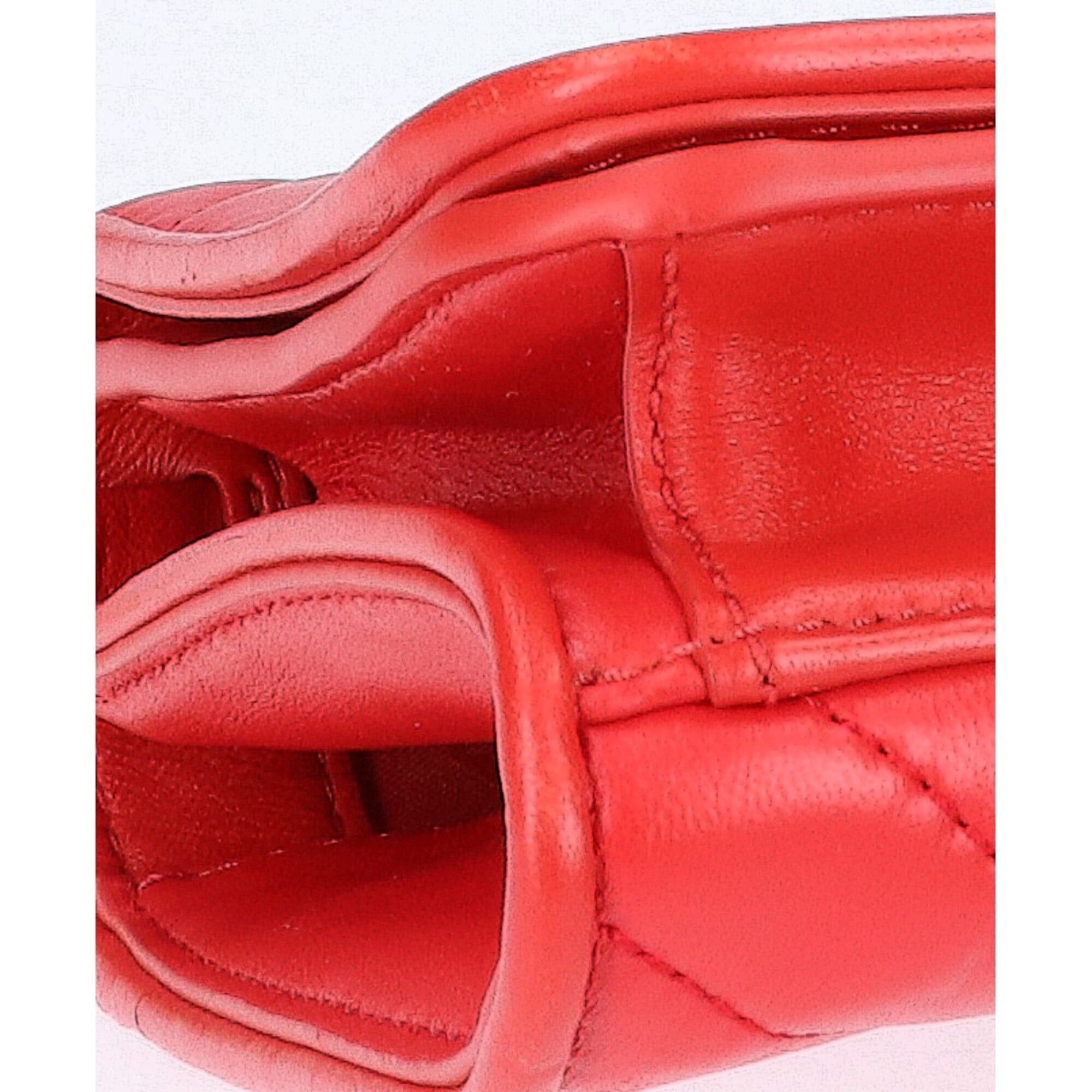 Tory Burch Tory Burch Leather Quilted Chain Shoulder Bag, Red, Women's Size ONE SIZE - 7 Thumbnail