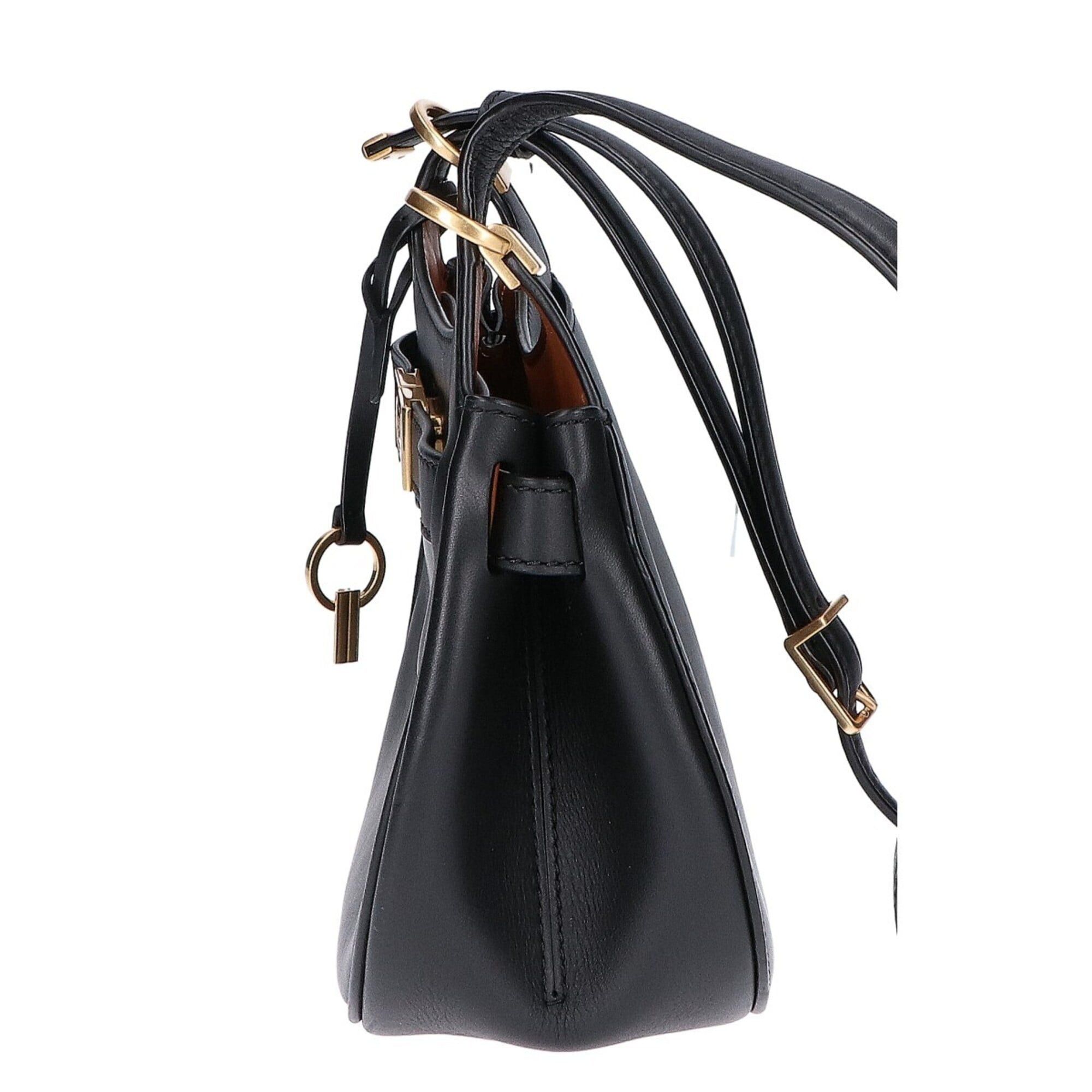 Tory Burch Tory Burch Lee Radziwill Small Saddle Bag Shoulder Black Women's Size ONE SIZE - 2 Thumbnail
