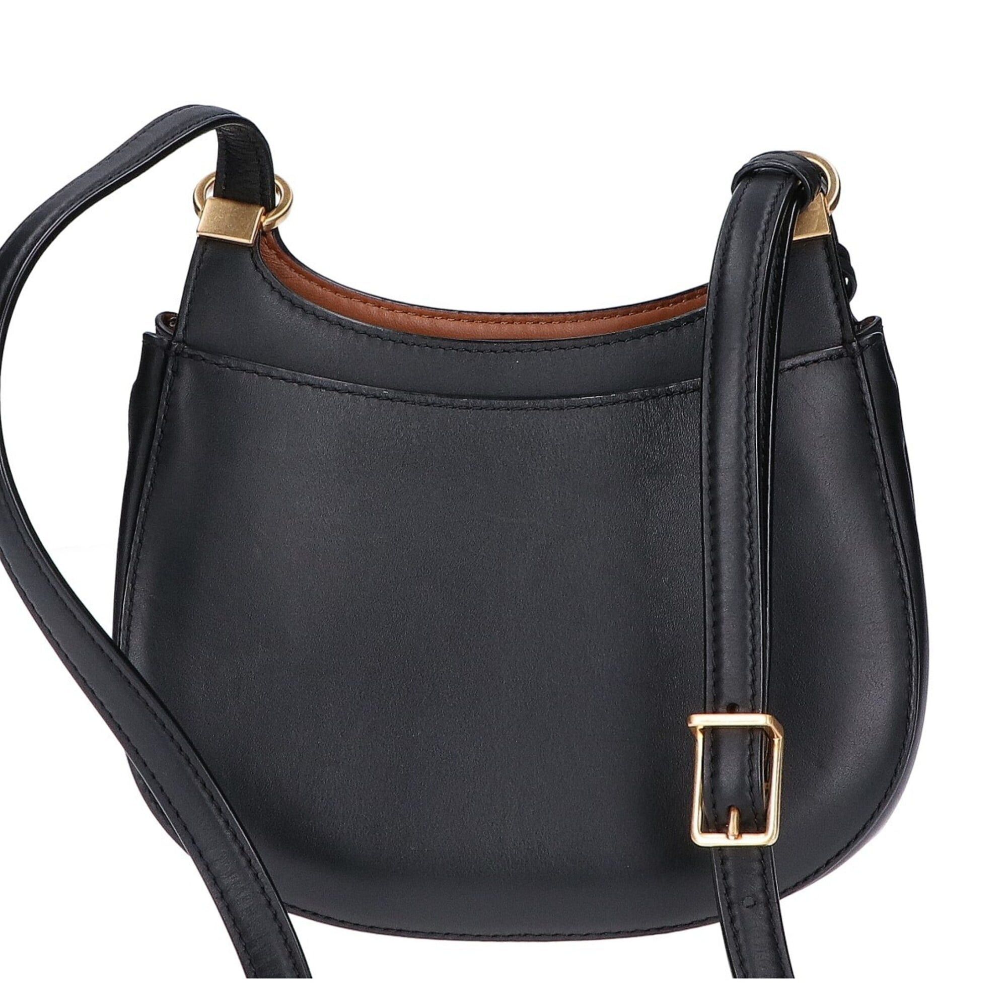 Tory Burch Tory Burch Lee Radziwill Small Saddle Bag Shoulder Black Women's Size ONE SIZE - 3 Thumbnail