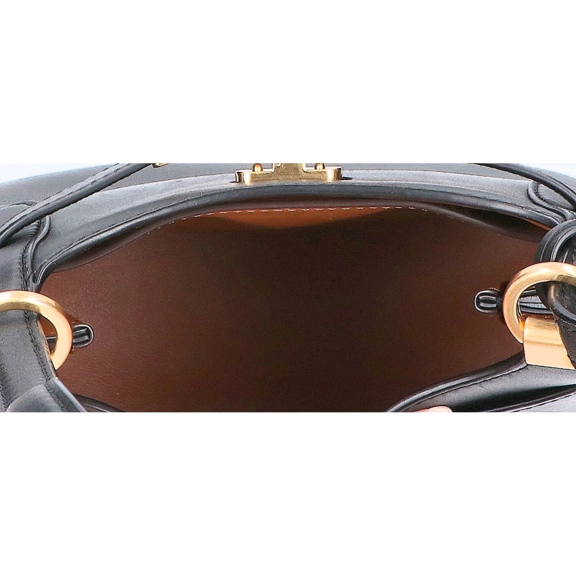 Tory Burch Tory Burch Lee Radziwill Small Saddle Bag Shoulder Black Women's Size ONE SIZE - 6 Thumbnail