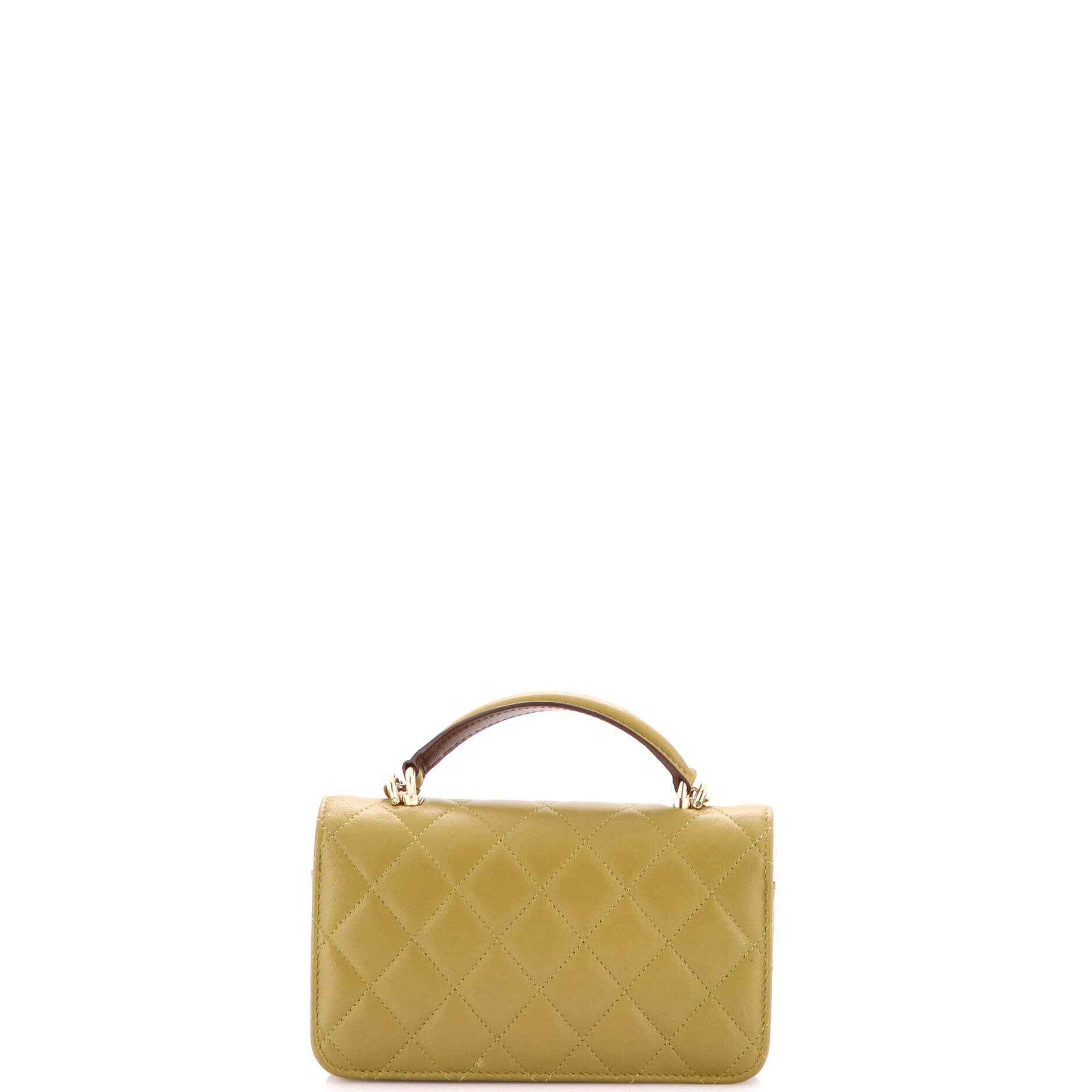 Chanel Classic Top Handle Flap Phone Holder with Chain Size ONE SIZE - 3 Thumbnail