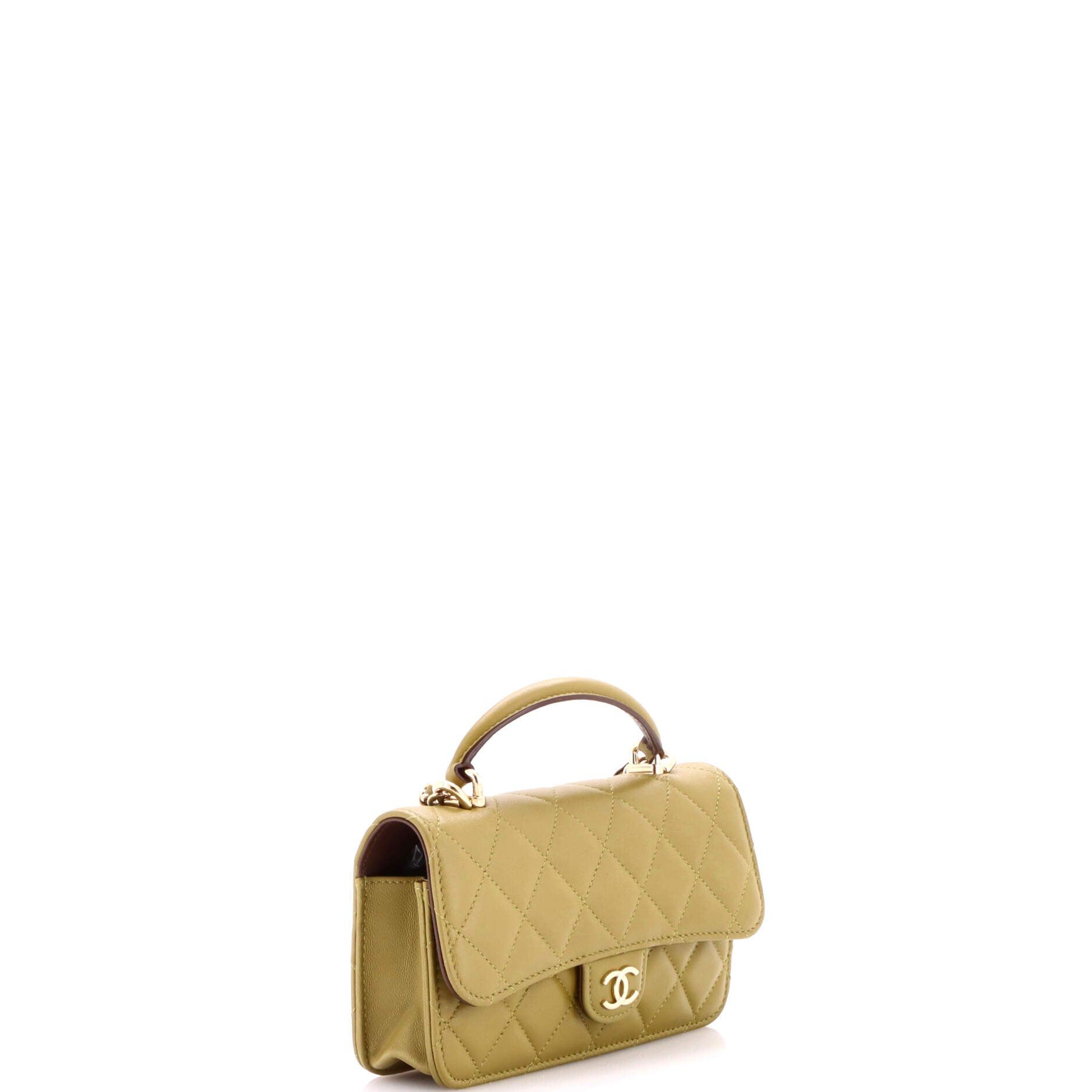 Chanel Classic Top Handle Flap Phone Holder with Chain Size ONE SIZE - 2 Thumbnail