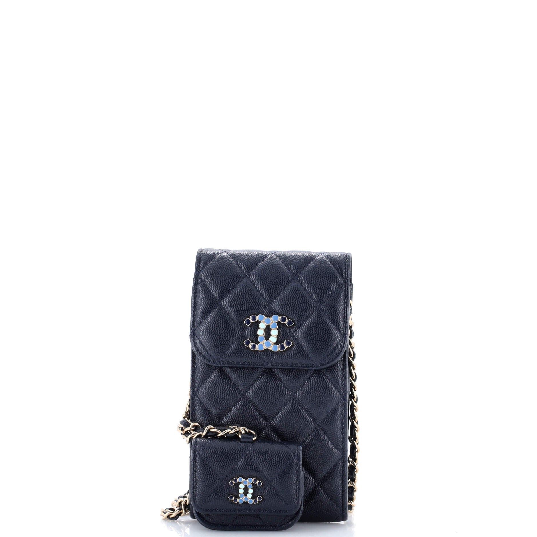 Chanel Crystal CC Flap Phone Holder Crossbody Bag with AirPods Pro Case Size ONE SIZE - 2 Thumbnail
