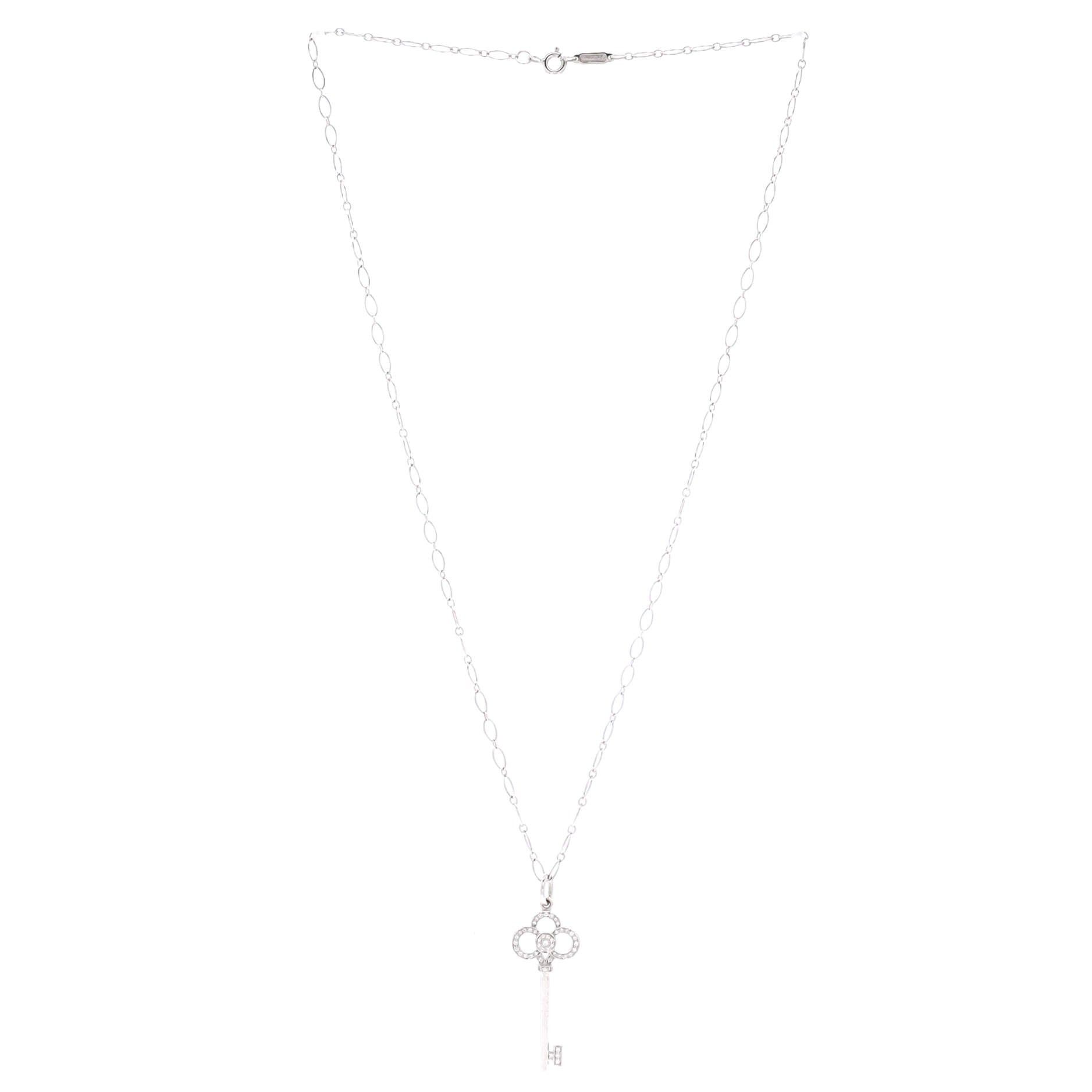Tiffany & Co. Crown Key Pendant Necklace Size ONE SIZE - 3 Thumbnail