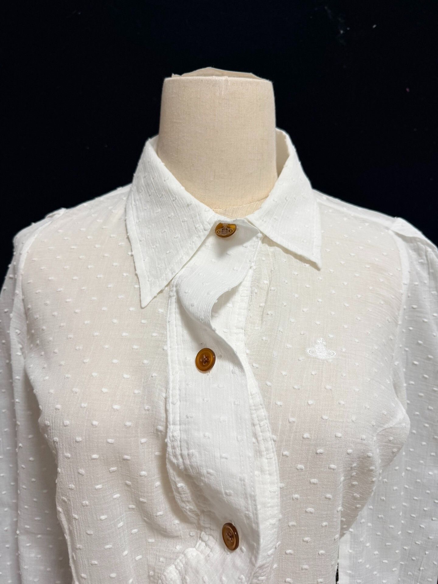 Vivienne Westwood Vivienne Westwood White Irregular Cotton Shirt Size M / US 6-8 / IT 42-44 - 2 Thumbnail