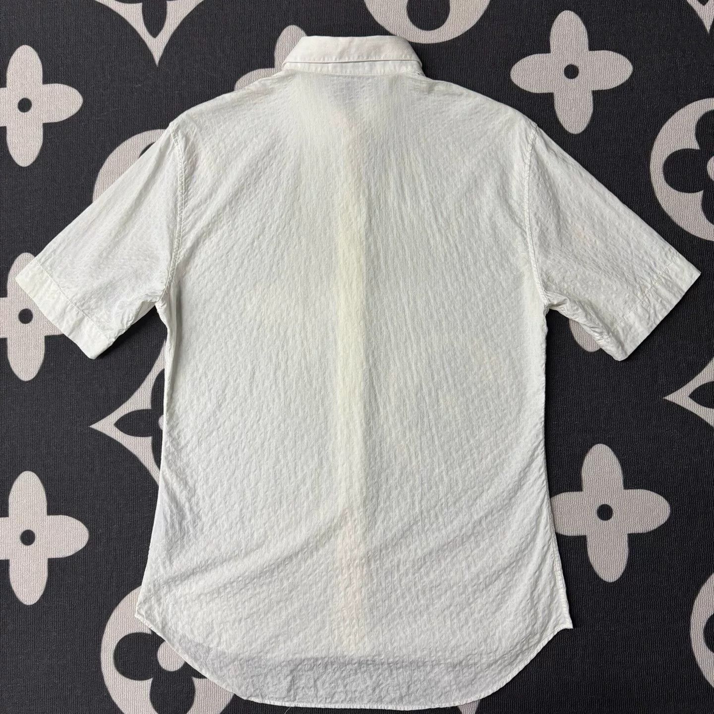 Dior DIOR White Short-Sleeve Button-Down Shirt Size US XXS / EU 40 - 4 Thumbnail