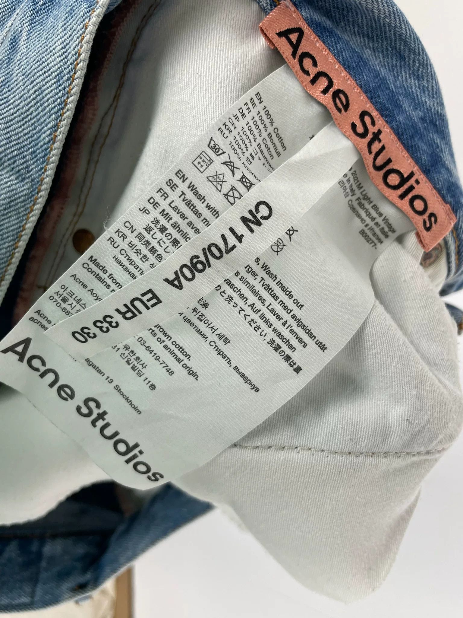 Acne Studios Acne Studios 2021M Washed Wide-Leg Jeans Size US 33 - 6 Thumbnail