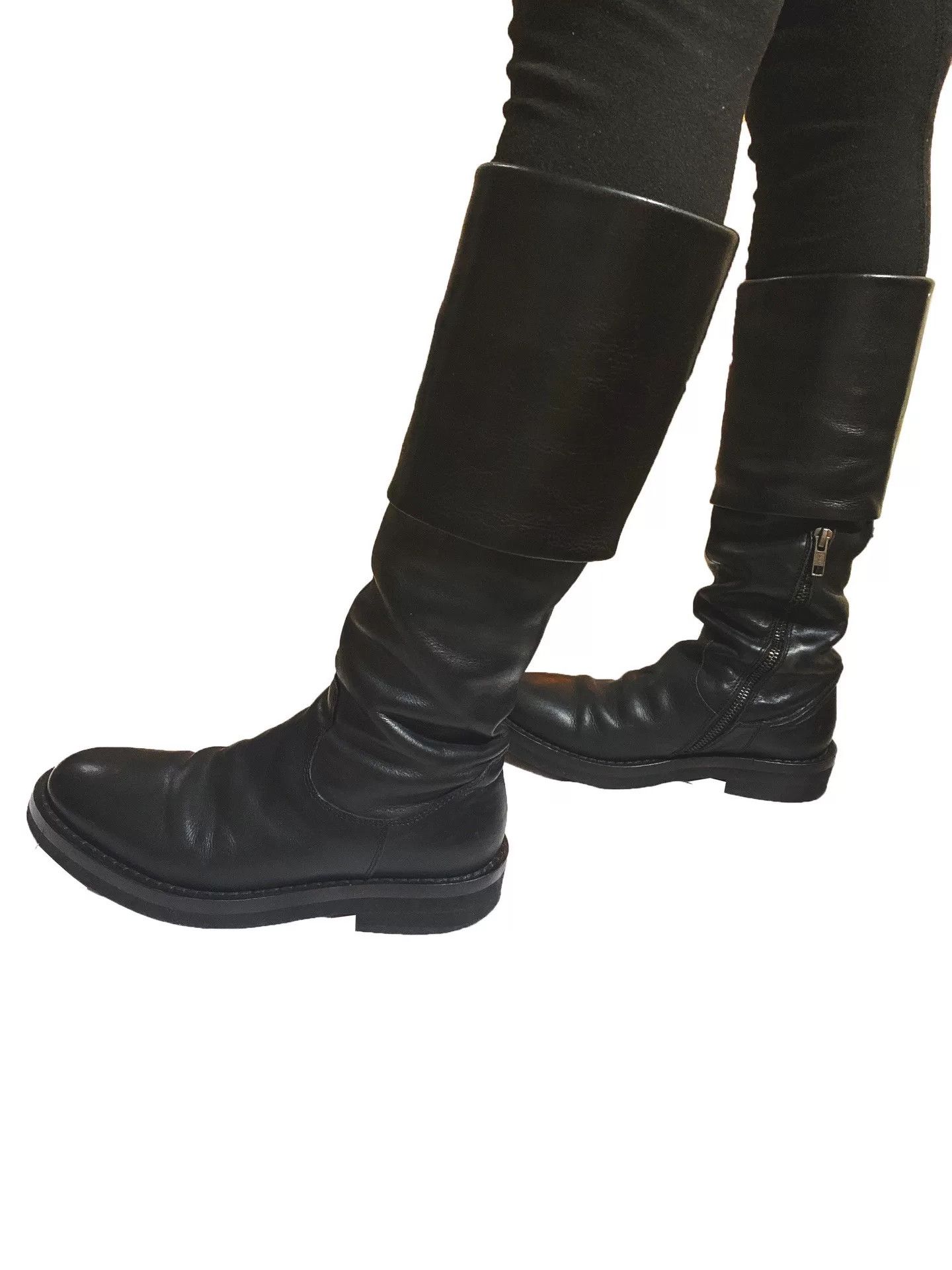 Ann Demeulemeester Ann Demeulemeester Black High Boots Size US 4.5 / IT 34.5 - 9 Thumbnail