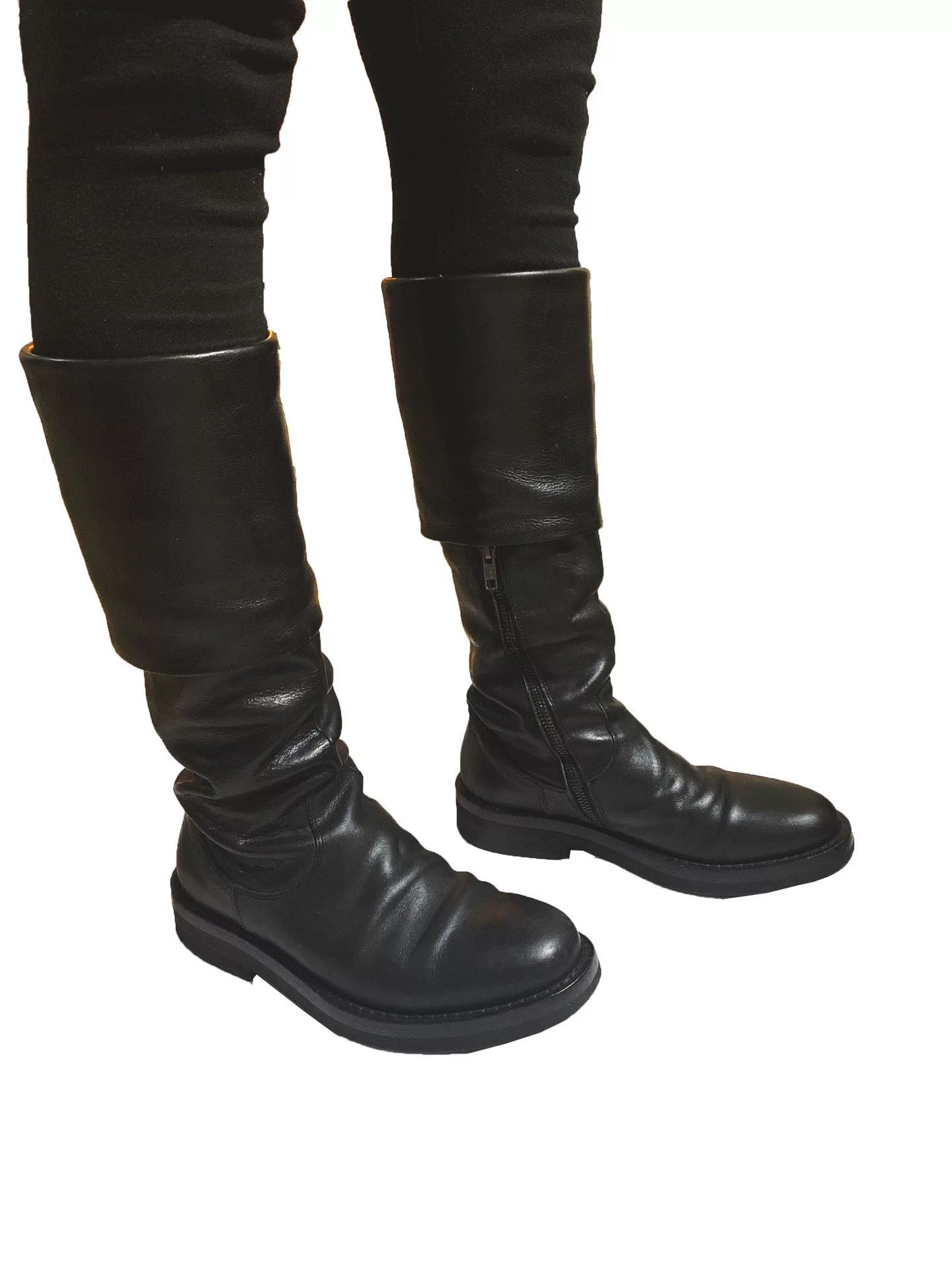 Ann Demeulemeester Ann Demeulemeester Black High Boots Size US 4.5 / IT 34.5 - 8 Thumbnail