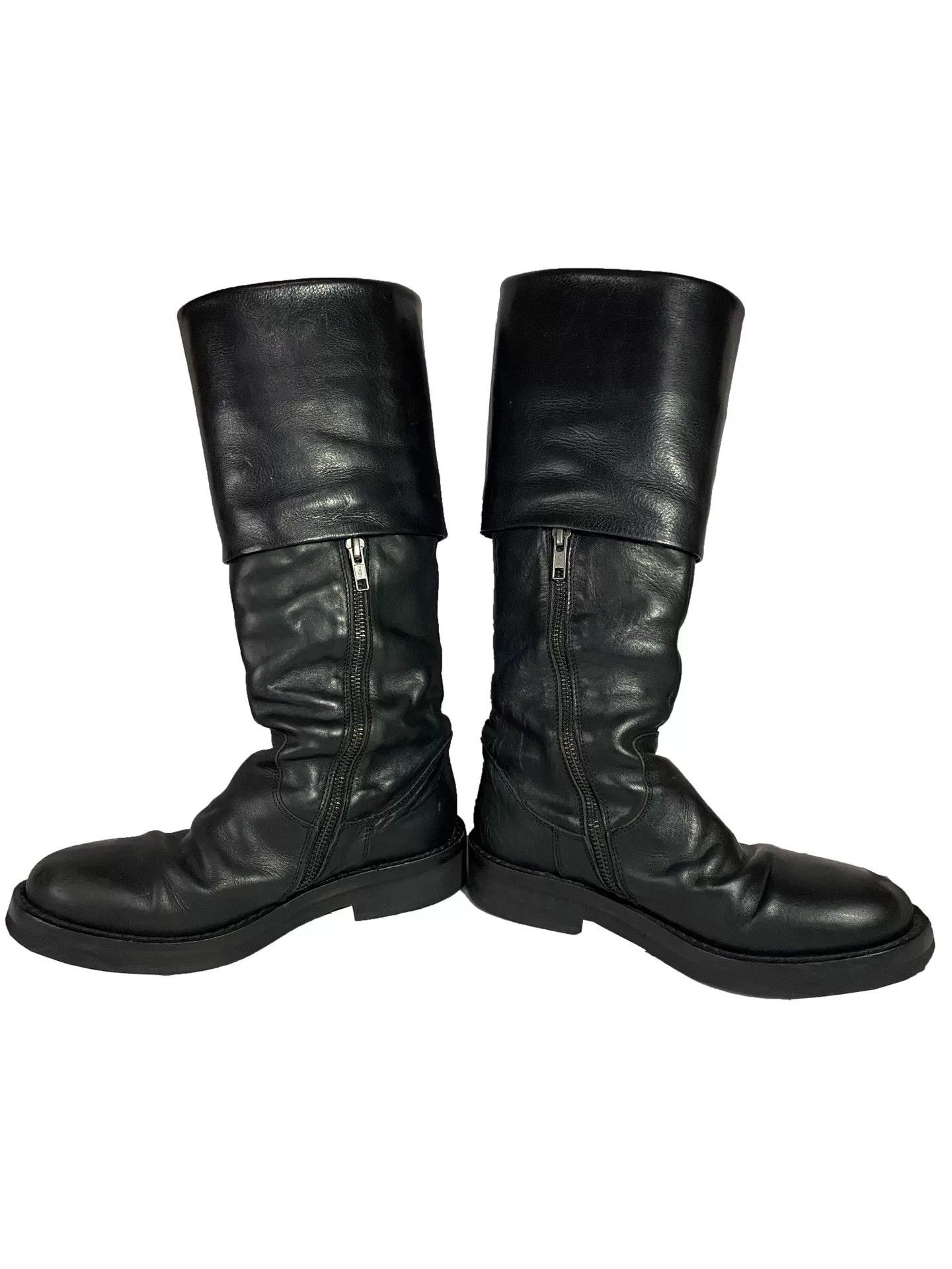 Ann Demeulemeester Ann Demeulemeester Black High Boots Size US 4.5 / IT 34.5 - 3 Thumbnail
