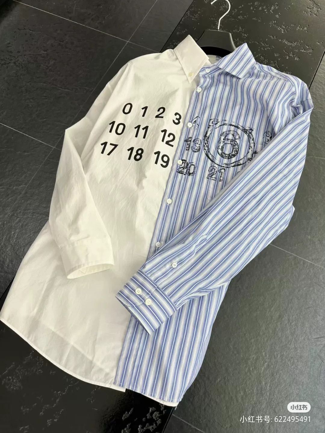 Maison Margiela Maison Margiela Striped White Panel Shirt Size US M / EU 48-50 / 2 - 2 Thumbnail