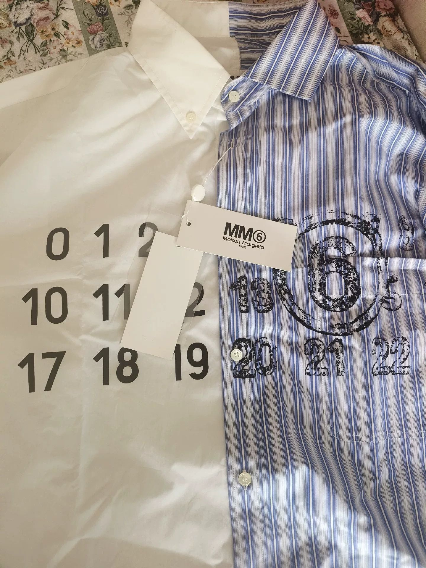 Maison Margiela Maison Margiela Striped White Panel Shirt Size US M / EU 48-50 / 2 - 3 Thumbnail