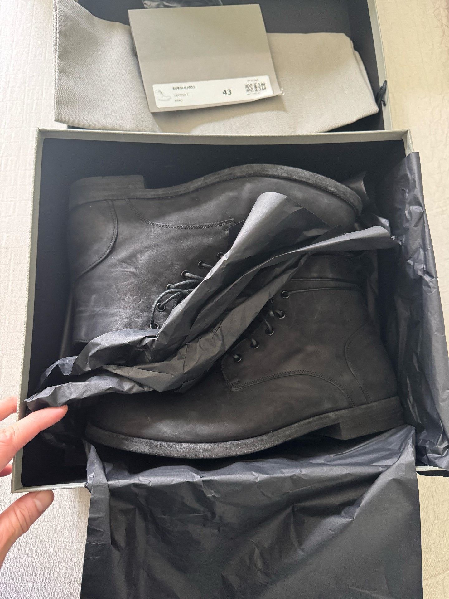 Officine Creative Officine Creative Black Leather Boots Size US 10 / EU 43 - 2 Thumbnail