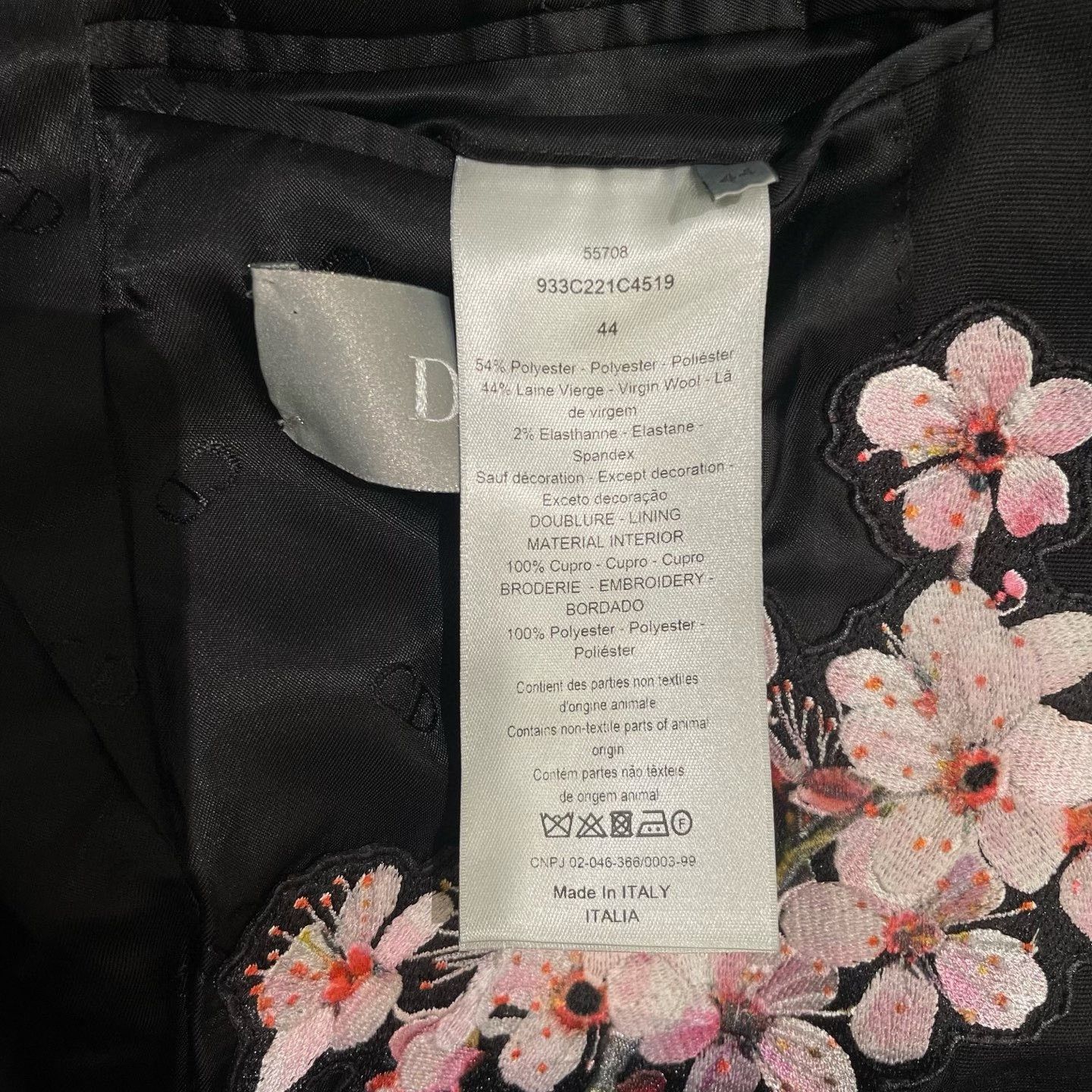 Dior Dior Black Cherry Blossom Embroidered Jacket Size US S / EU 44-46 / 1 - 6 Thumbnail