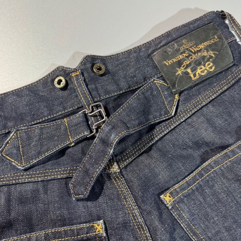 Vivienne Westwood Vivienne Westwood x Lee Curved Raw Denim Jeans Size US 29 - 5 Thumbnail