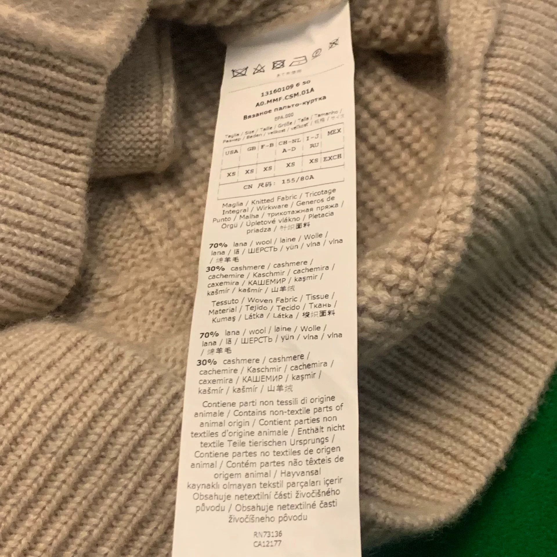 Max Mara Max Mara Beige Double-Breasted Wool Coat Size XS / US 0-2 / IT 36-38 - 3 Thumbnail