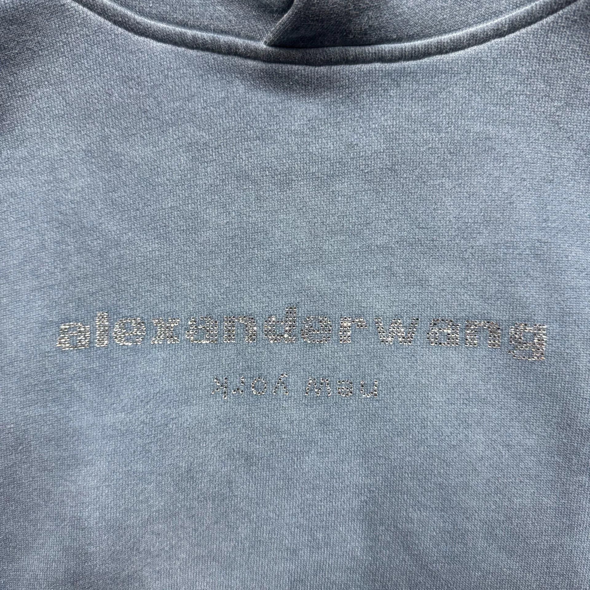 Alexander Wang Alexander Wang Acid-Wash Haze Blue Hoodie Size US M / EU 48-50 / 2 - 4 Thumbnail