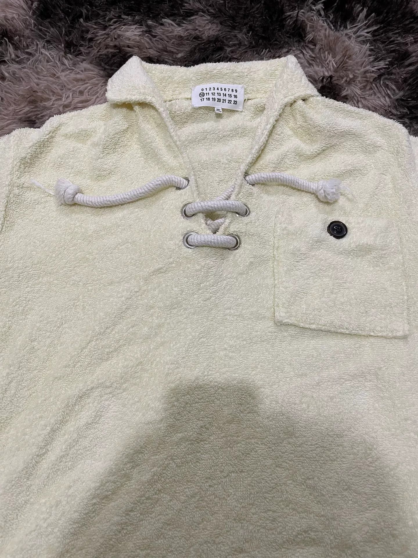 Maison Margiela Maison Margiela Cream Rope Knot Polo Size US XS / EU 42 / 0 - 3 Thumbnail