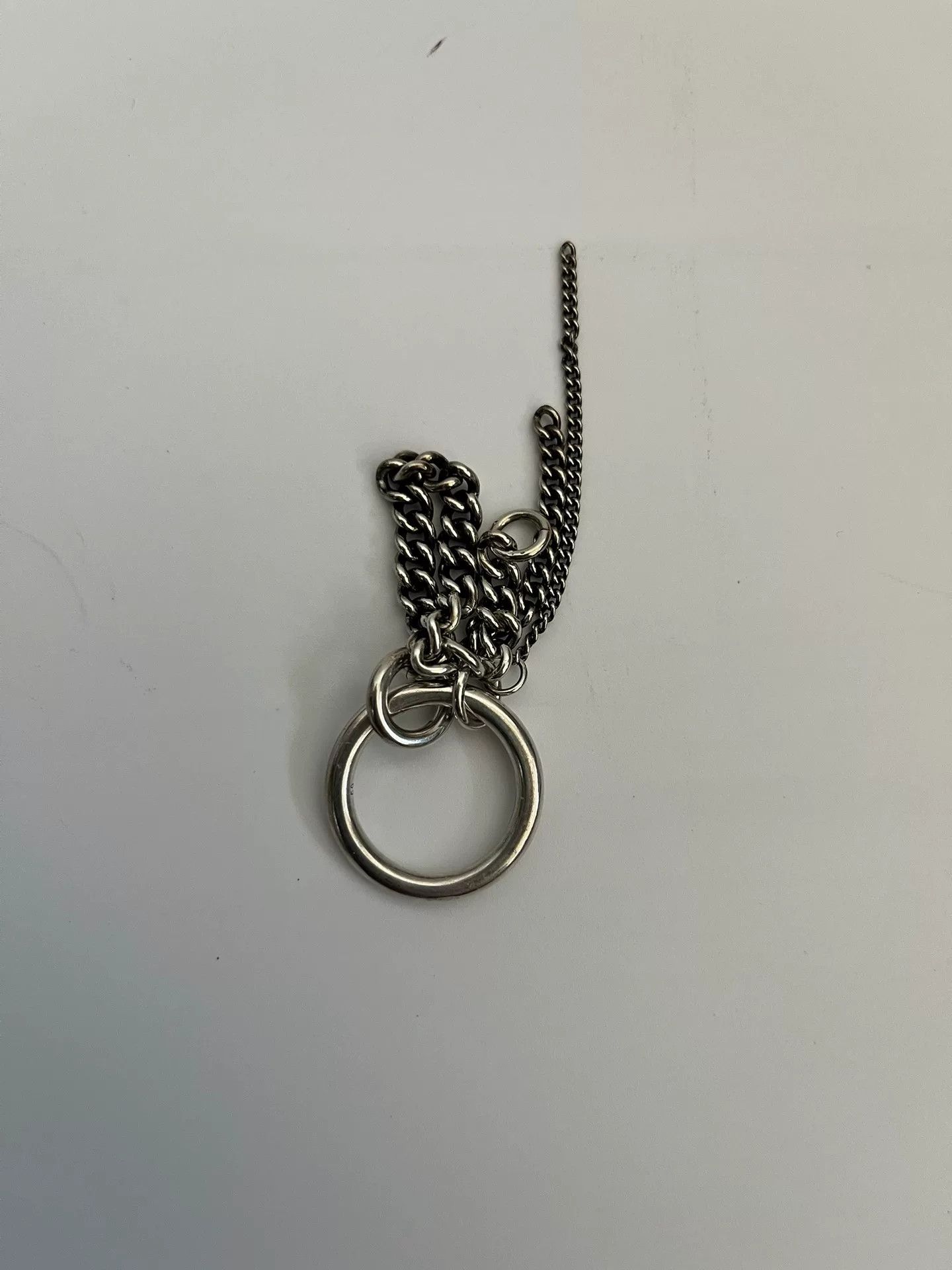 Ann Demeulemeester ANN DEMEULEMEESTER Silver Chain Ring Size ONE SIZE - 3 Thumbnail