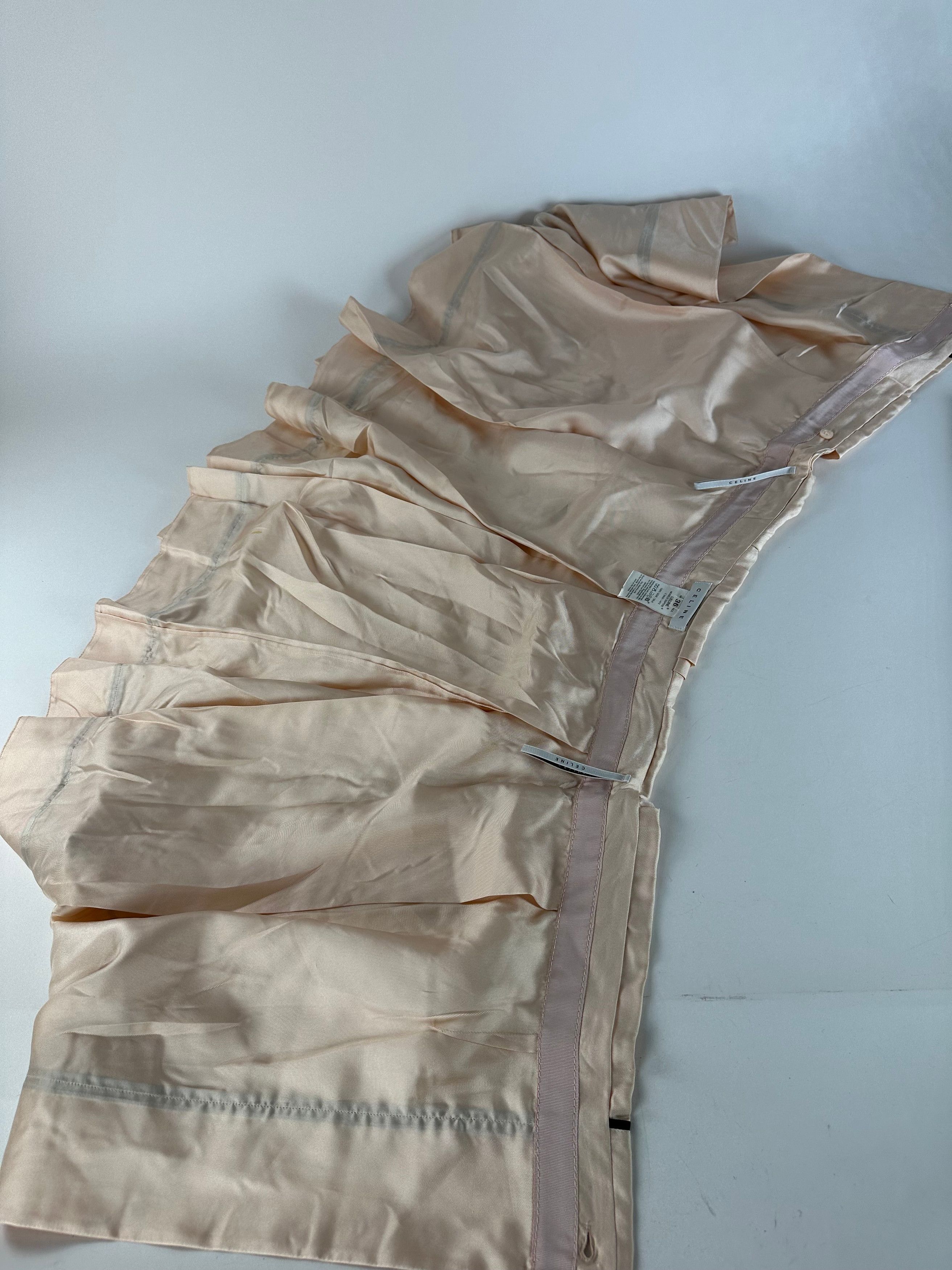 Celine Vintage Silk Skirt Pink Size 27" / US 4 / IT 40 - 11 Thumbnail