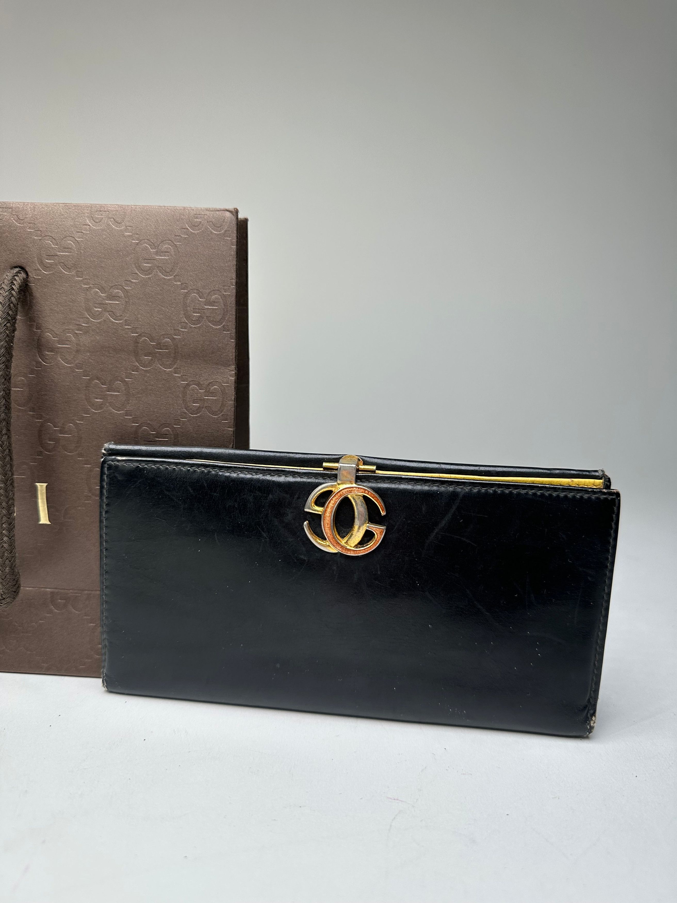 Gucci Vintage GG Leather Long Wallet Black Size ONE SIZE - 5 Thumbnail