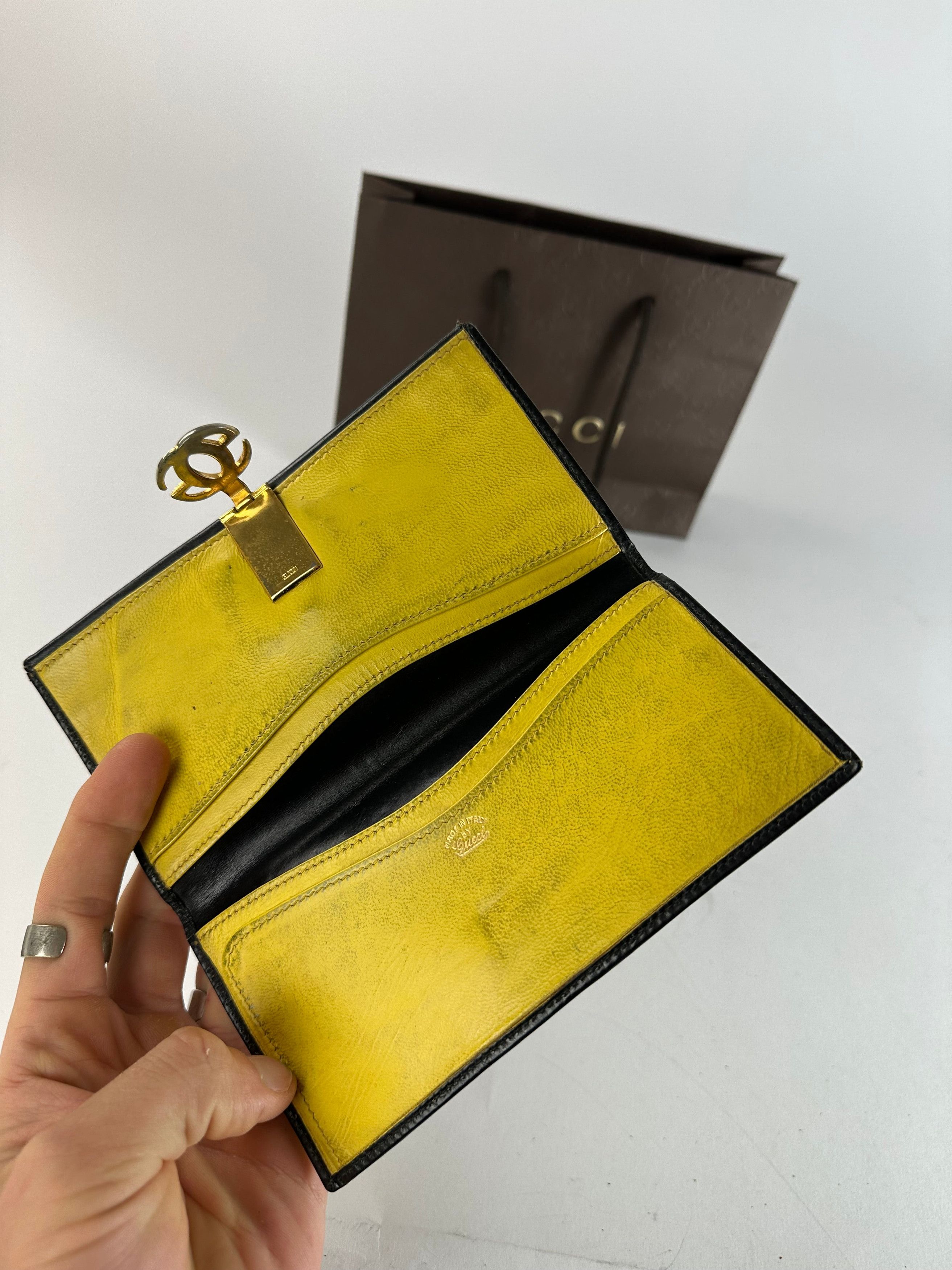 Gucci Vintage GG Leather Long Wallet Black Size ONE SIZE - 3 Thumbnail