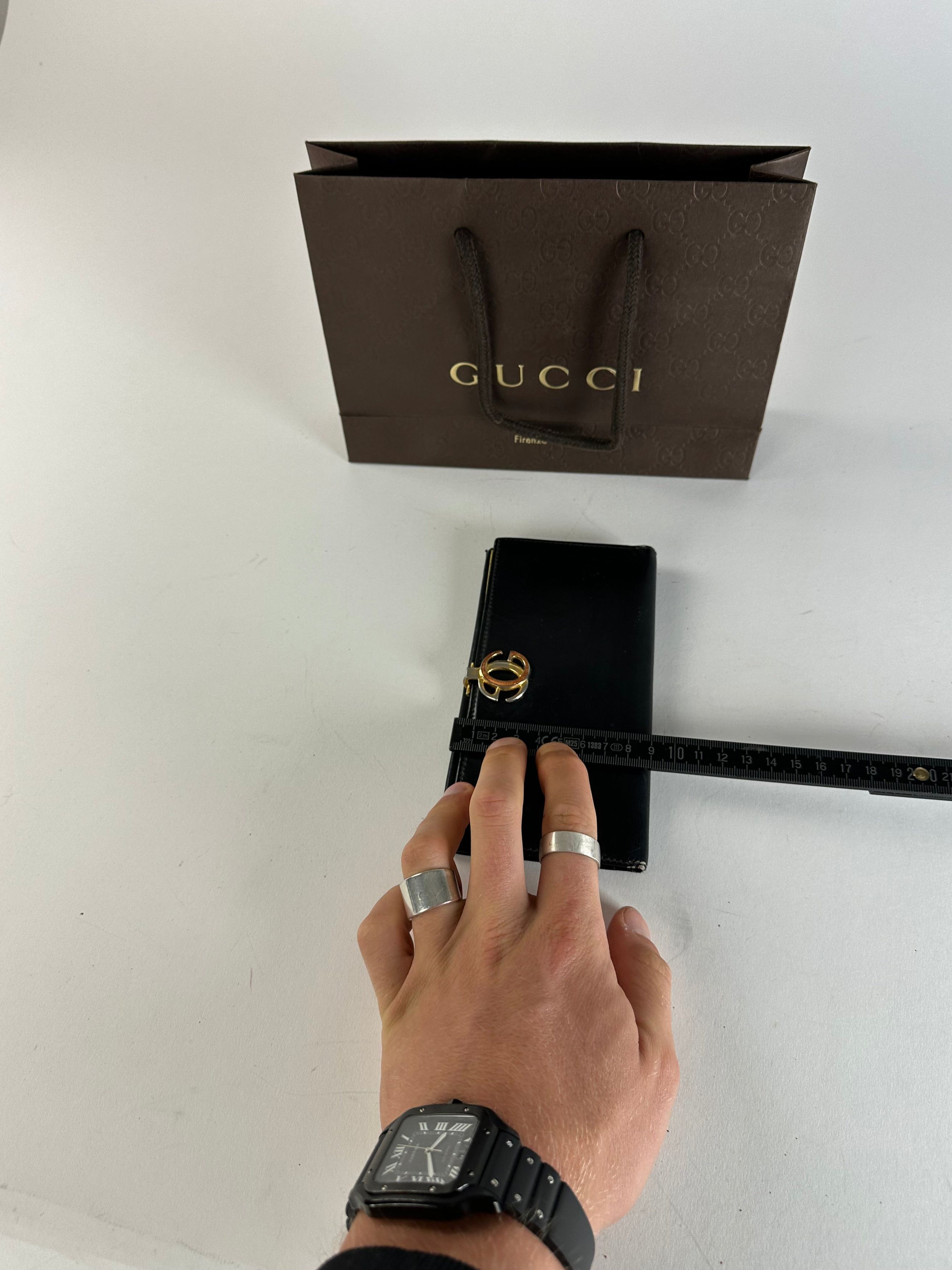 Gucci Vintage GG Leather Long Wallet Black Size ONE SIZE - 8 Thumbnail