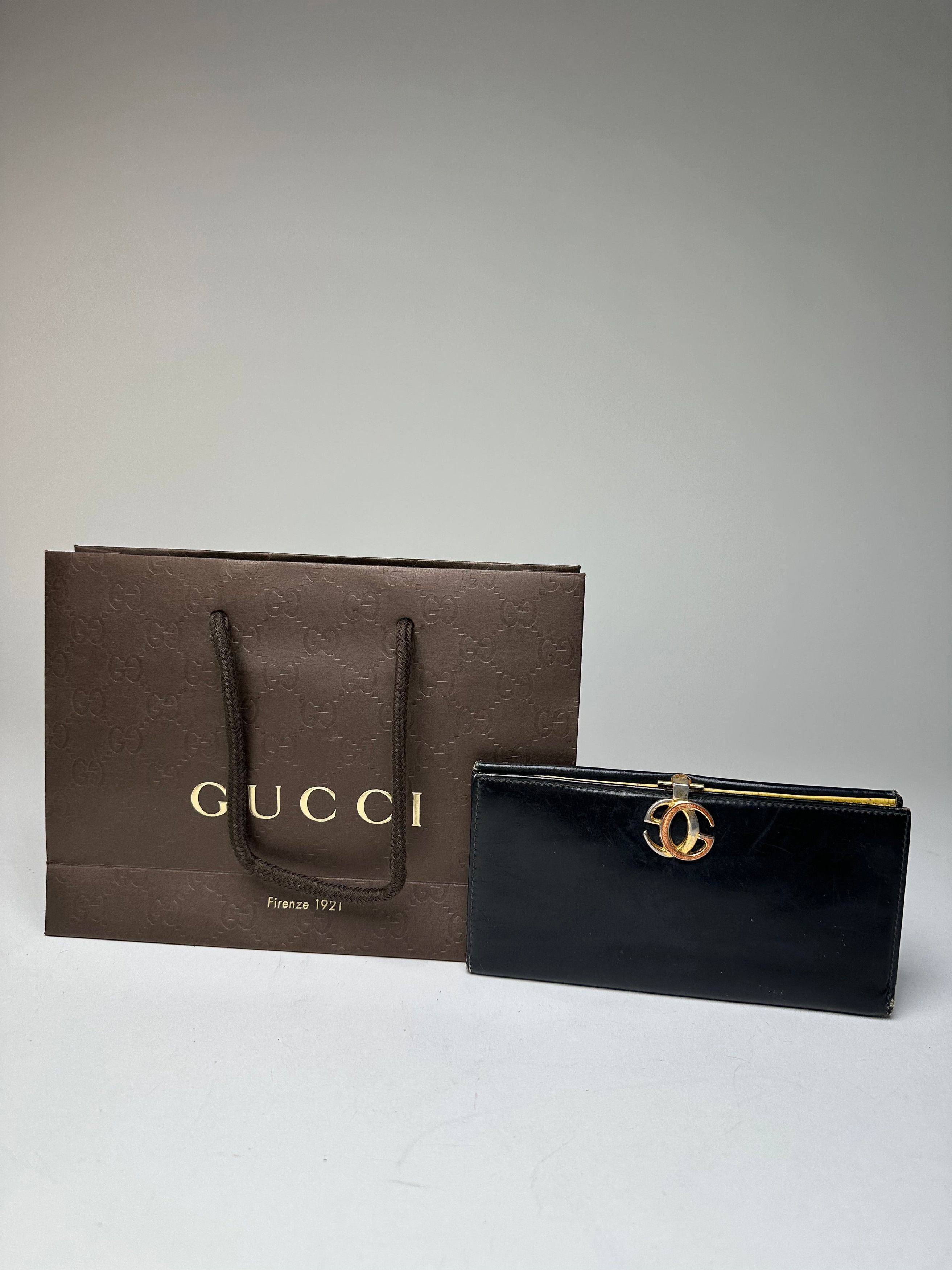 Gucci Vintage GG Leather Long Wallet Black Size ONE SIZE - 9 Thumbnail
