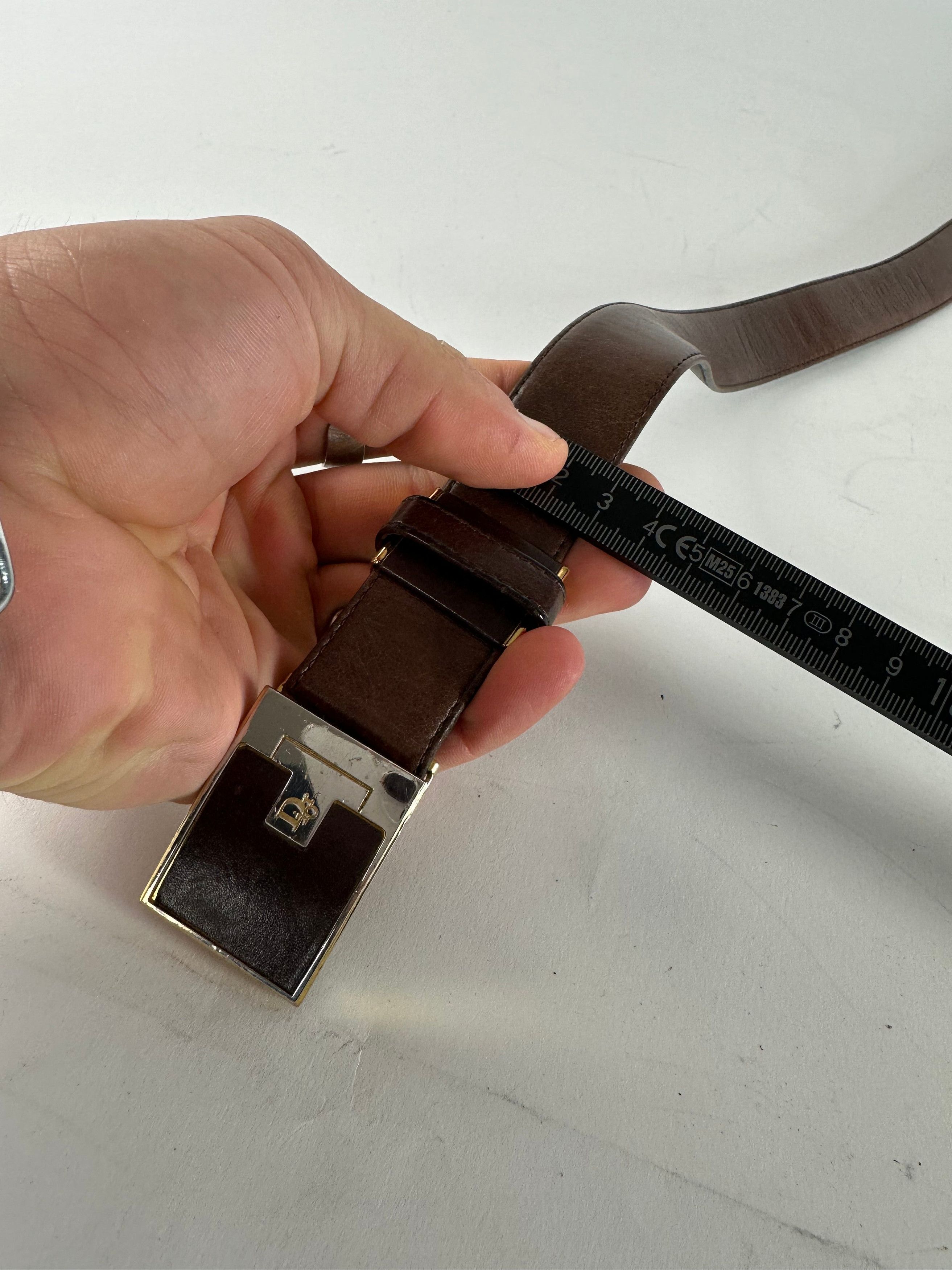 Dior Vintage Snake Emblossed Leather Belt Brown Size ONE SIZE - 10 Thumbnail