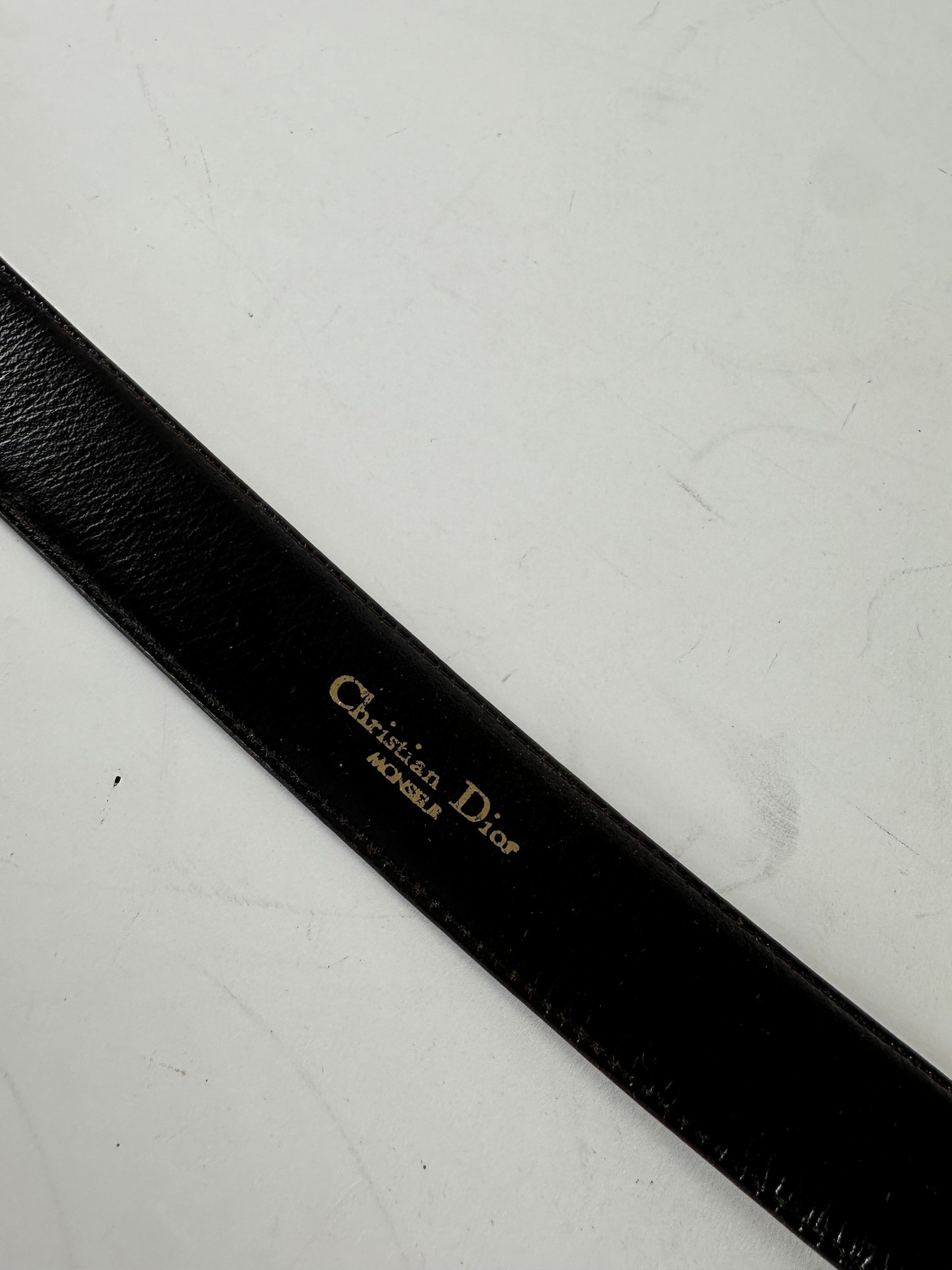 Dior Vintage Snake Emblossed Leather Belt Brown Size ONE SIZE - 6 Thumbnail